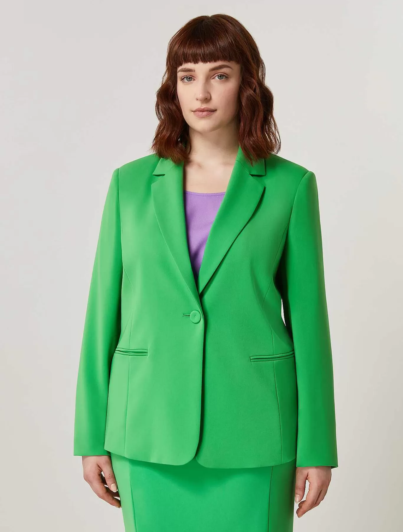 Fashion Blazer En Cady Fluide Femmes Veste Et Blazers