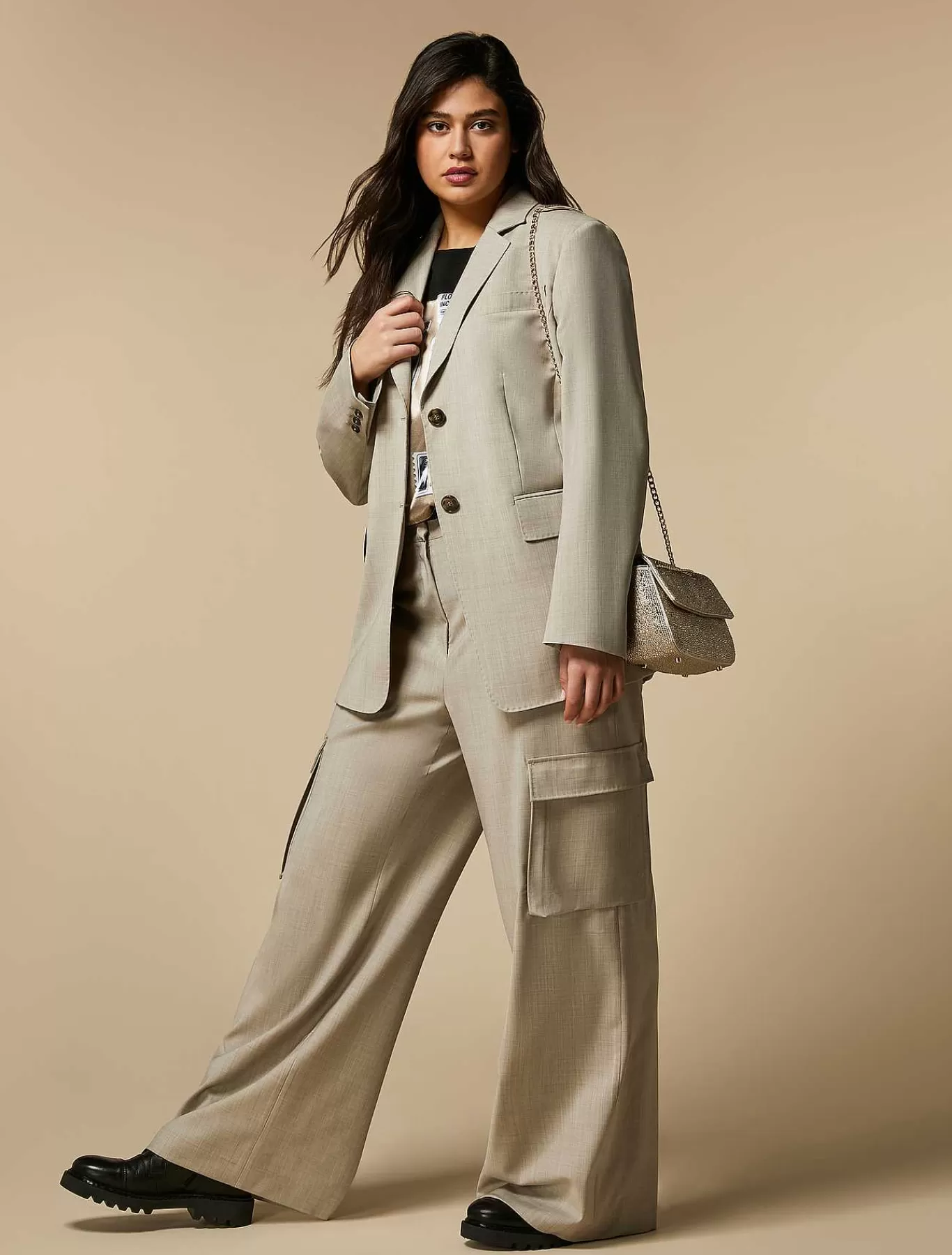 Store Blazer En Toile De Laine Extensible Femmes Veste Et Blazers