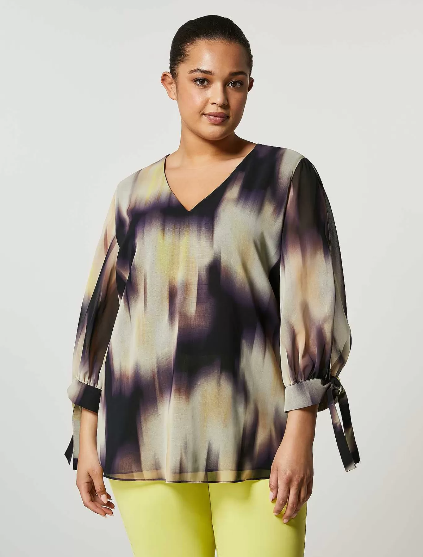 Outlet Blouse En Georgette Chinoise Femmes Blouses Et Chemises