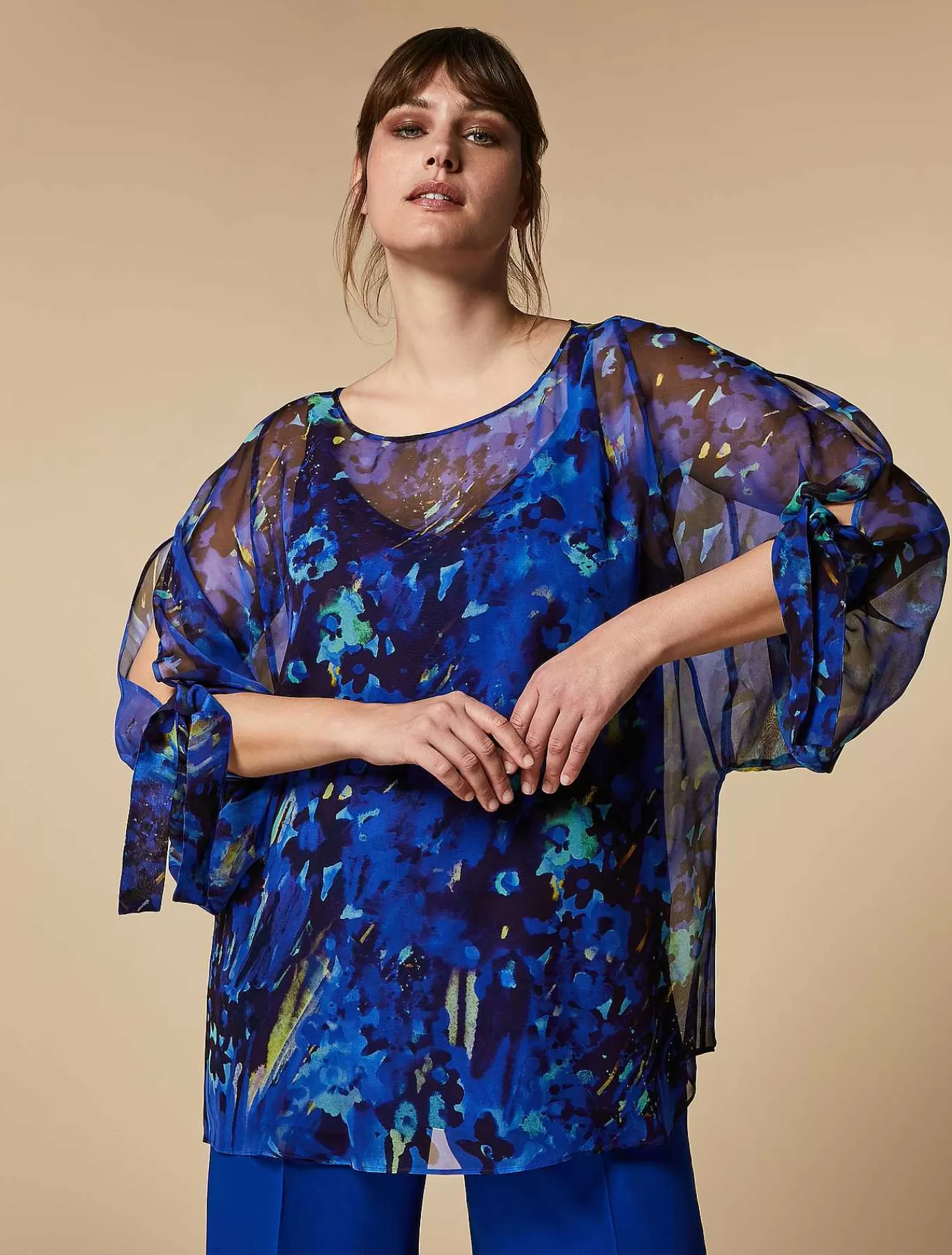 Flash Sale Blouse En Georgette Imprimee Femmes Vêtements De Cérémonie