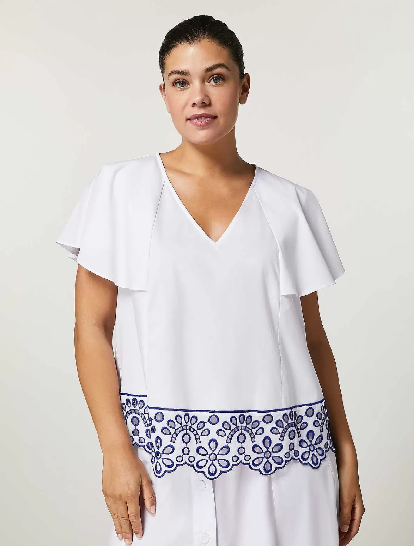 Cheap Blouse En Popeline De Coton Femmes Blouses Et Chemises