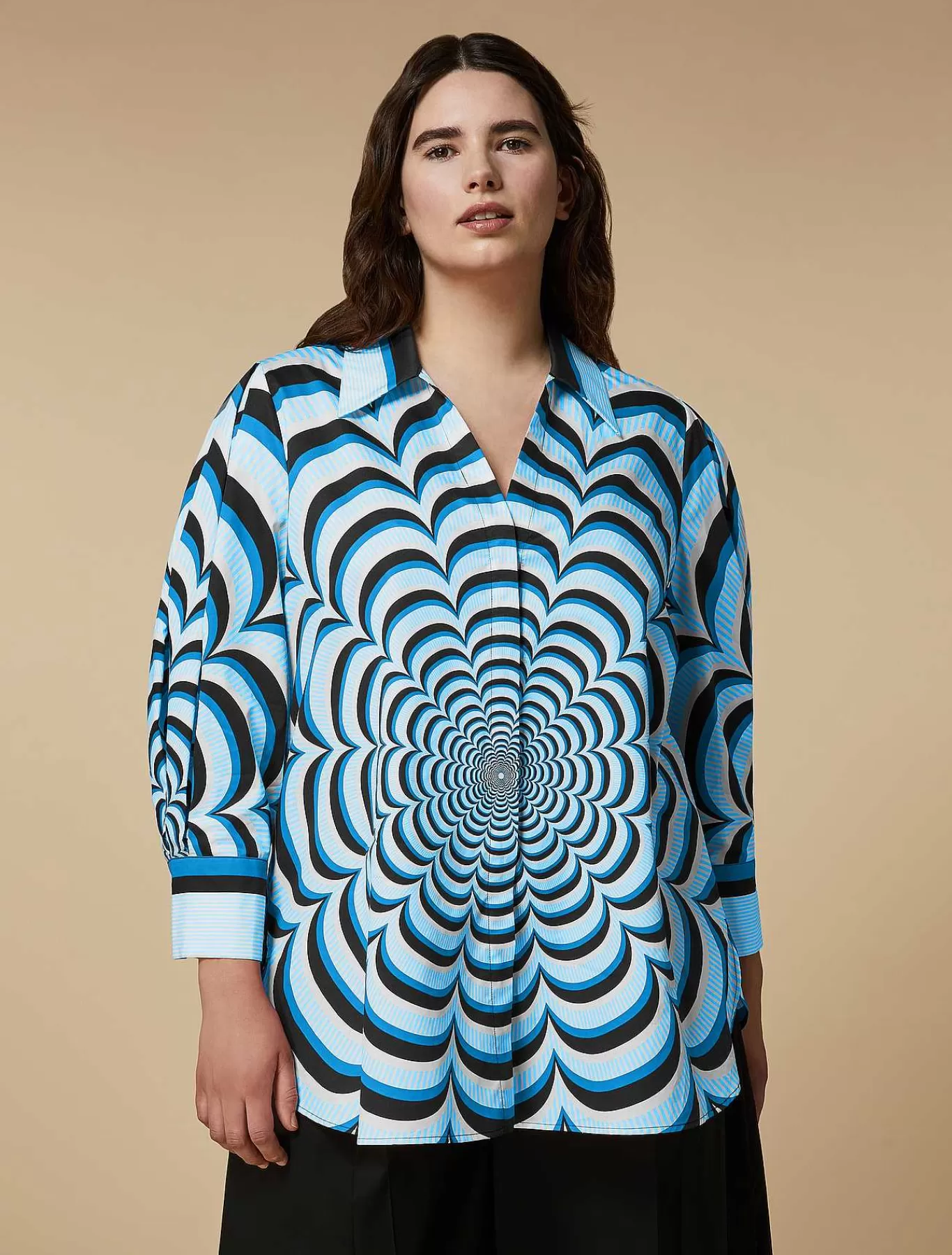 Hot Blouse En Popeline Imprimee Femmes Blouses Et Chemises