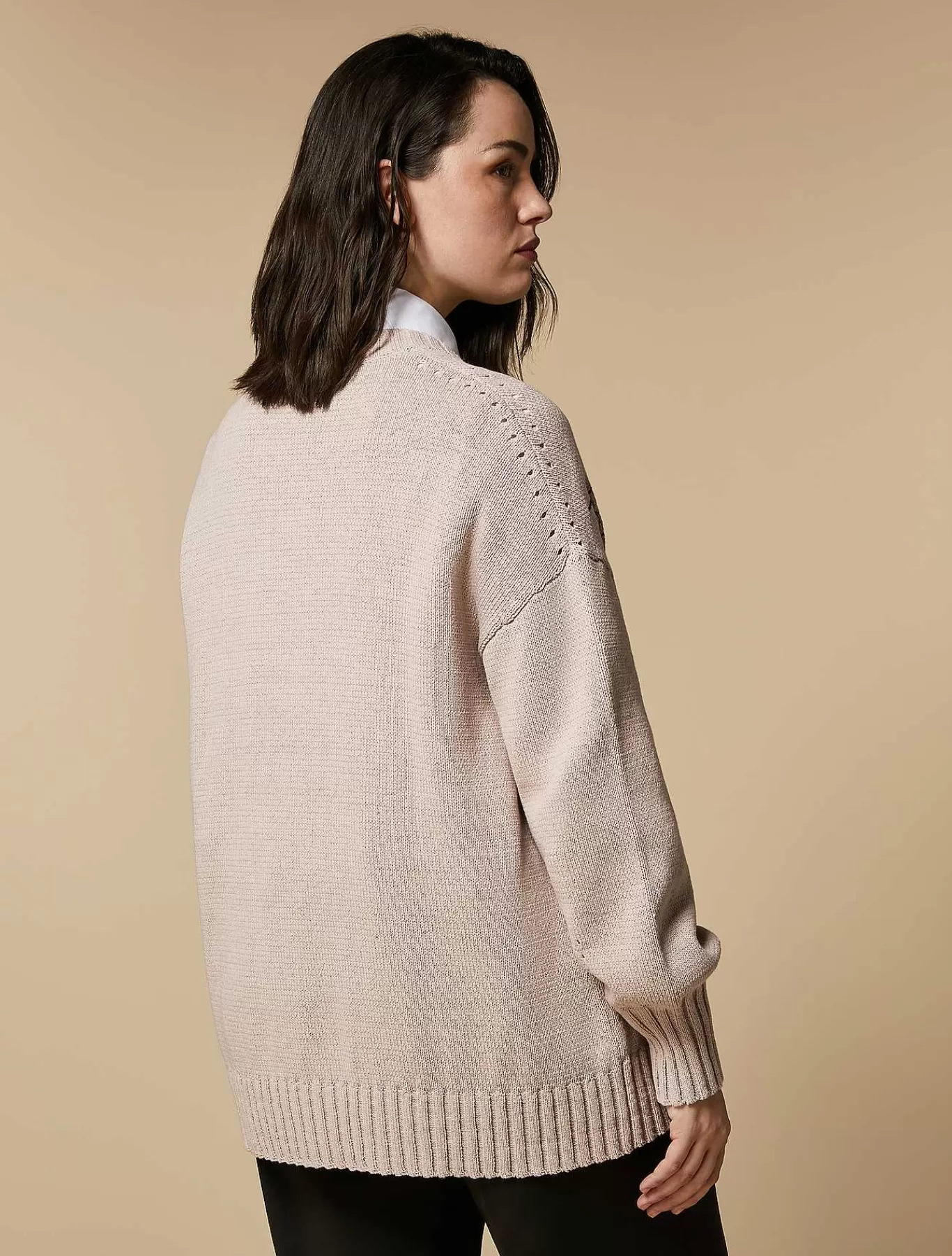 New Cardigan En Coton Brode Femmes Tricots