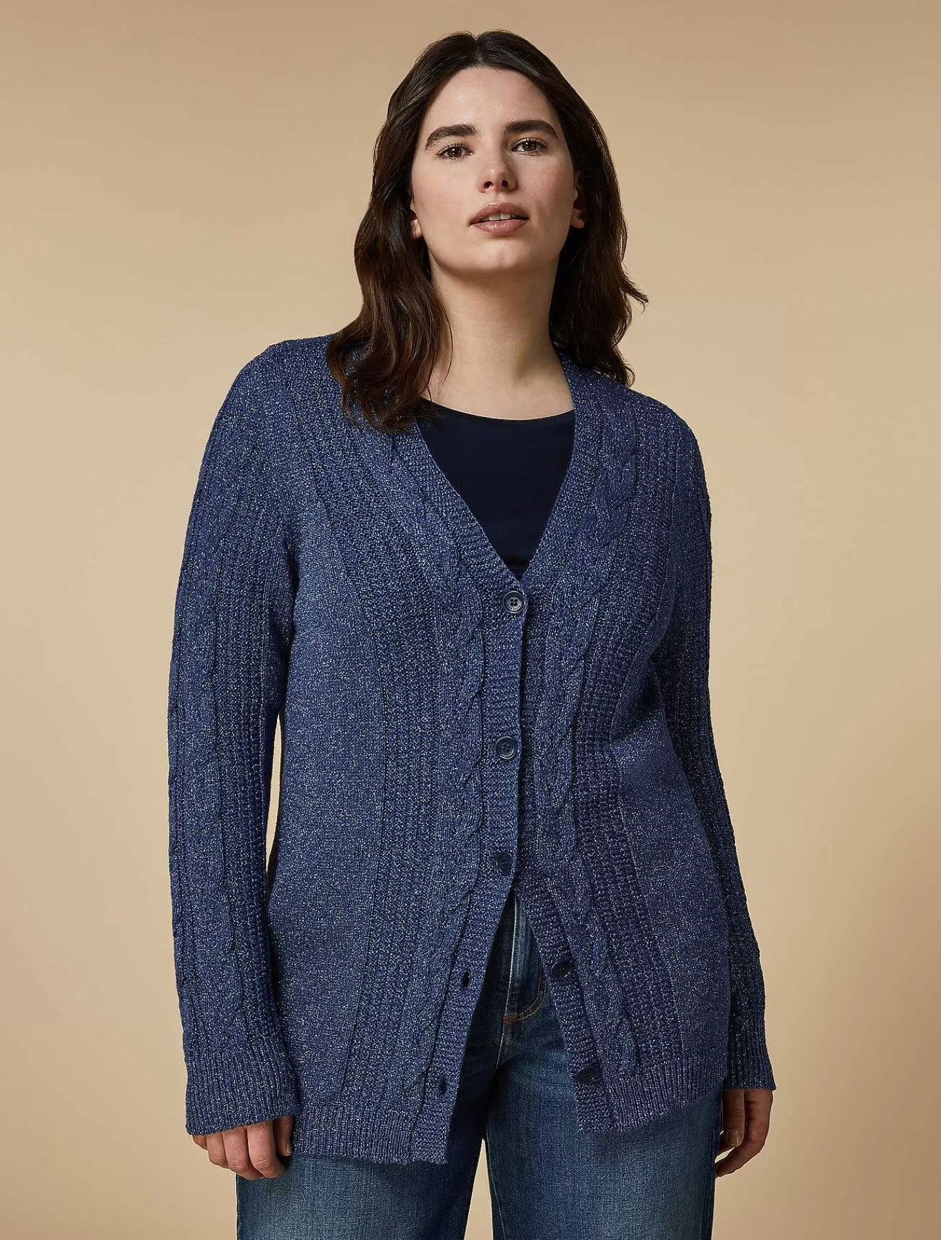 Outlet Cardigan En Fil Lurex Femmes Tricots