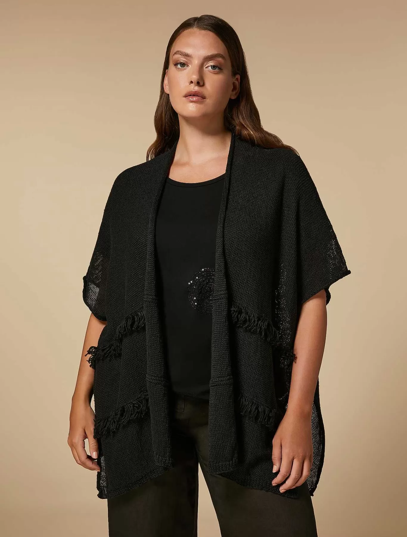 Cheap Cardigan En Lin Avec Cordon Femmes Autres Accessoires
