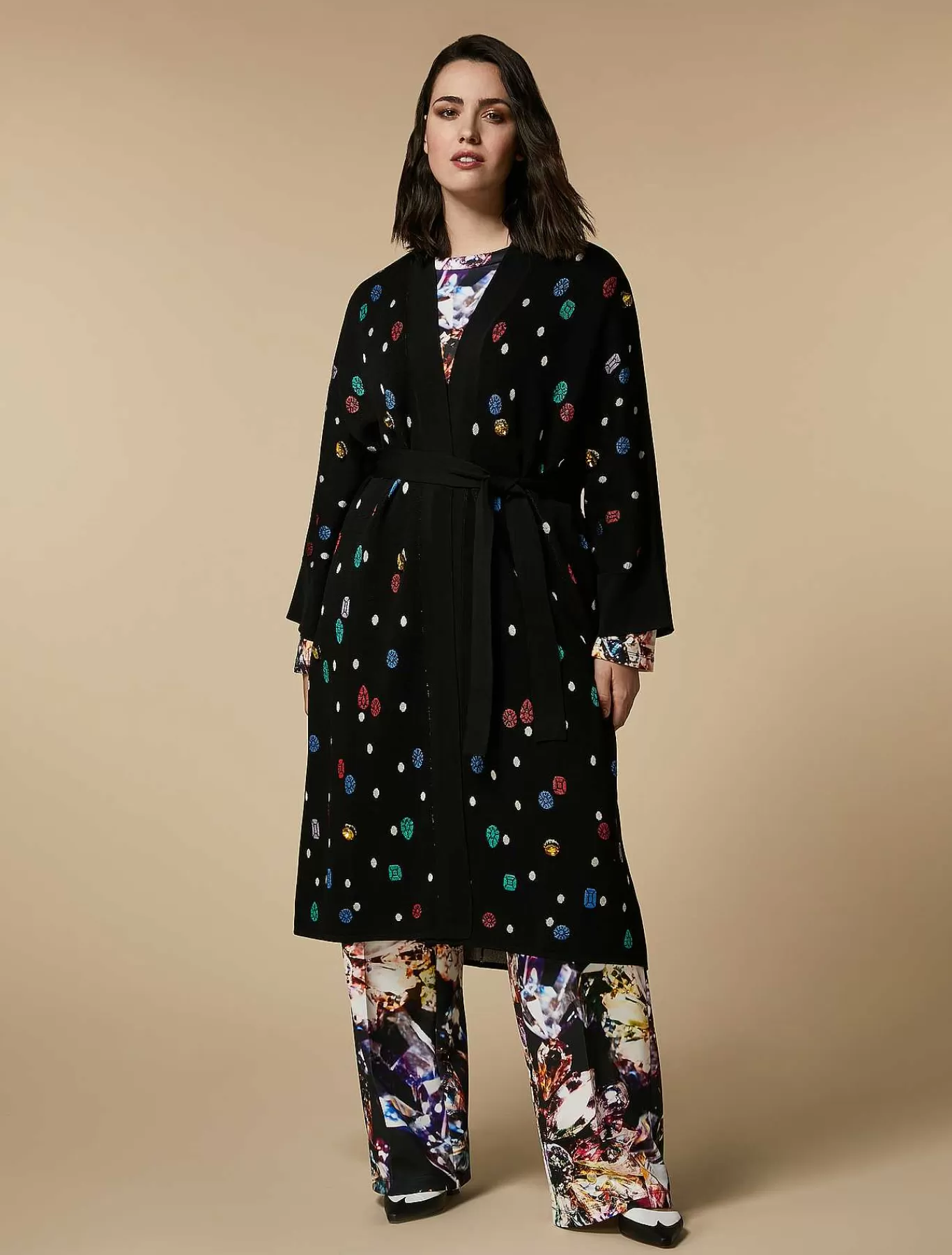 Online Cardigan Jacquard Brode Femmes Tricots