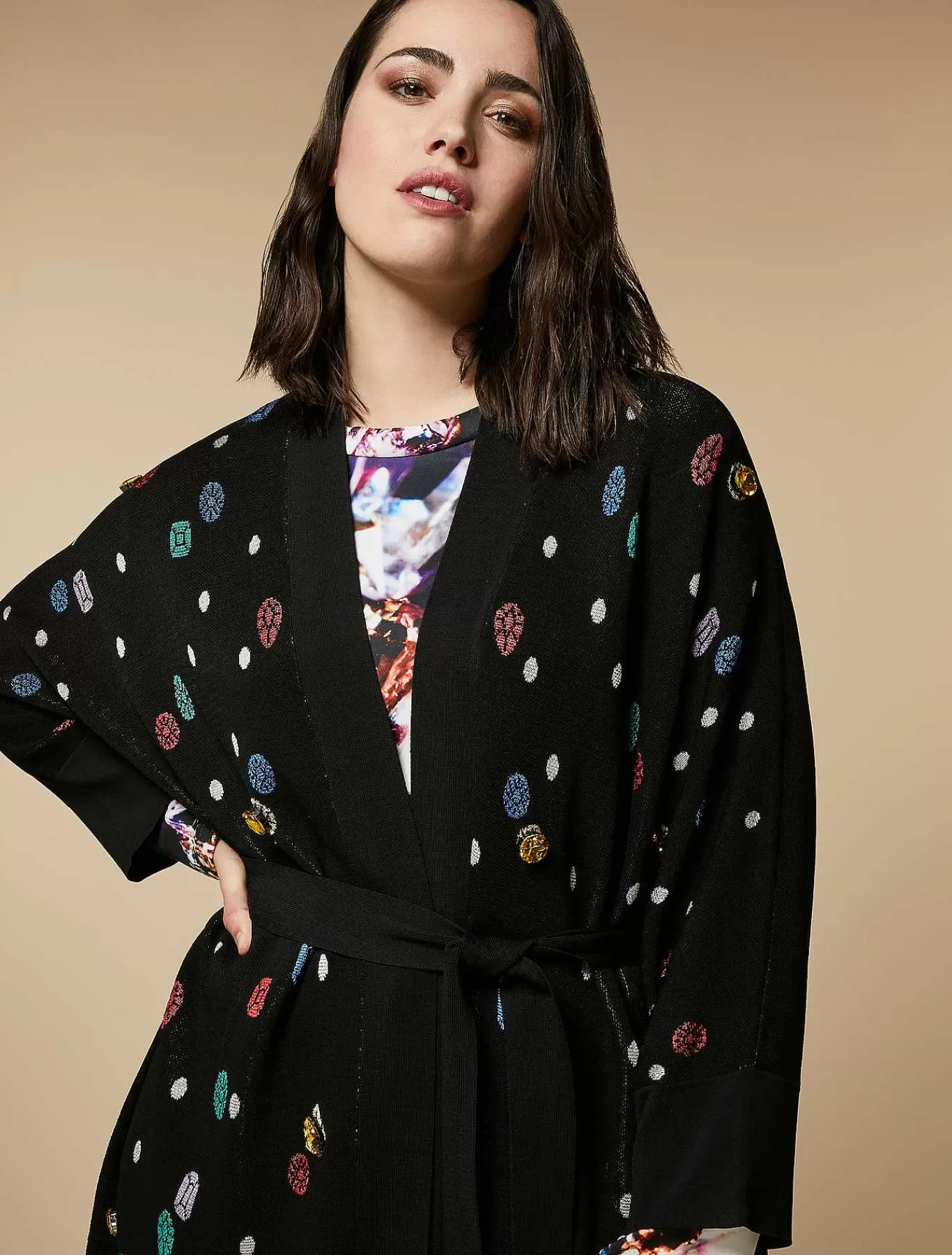 Online Cardigan Jacquard Brode Femmes Tricots