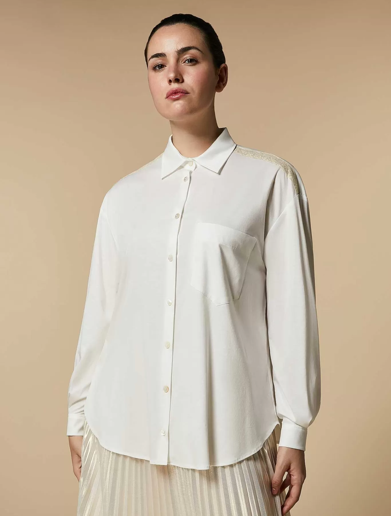 New Chemise En Jersey Interlock Femmes Hauts Et T-Shirts