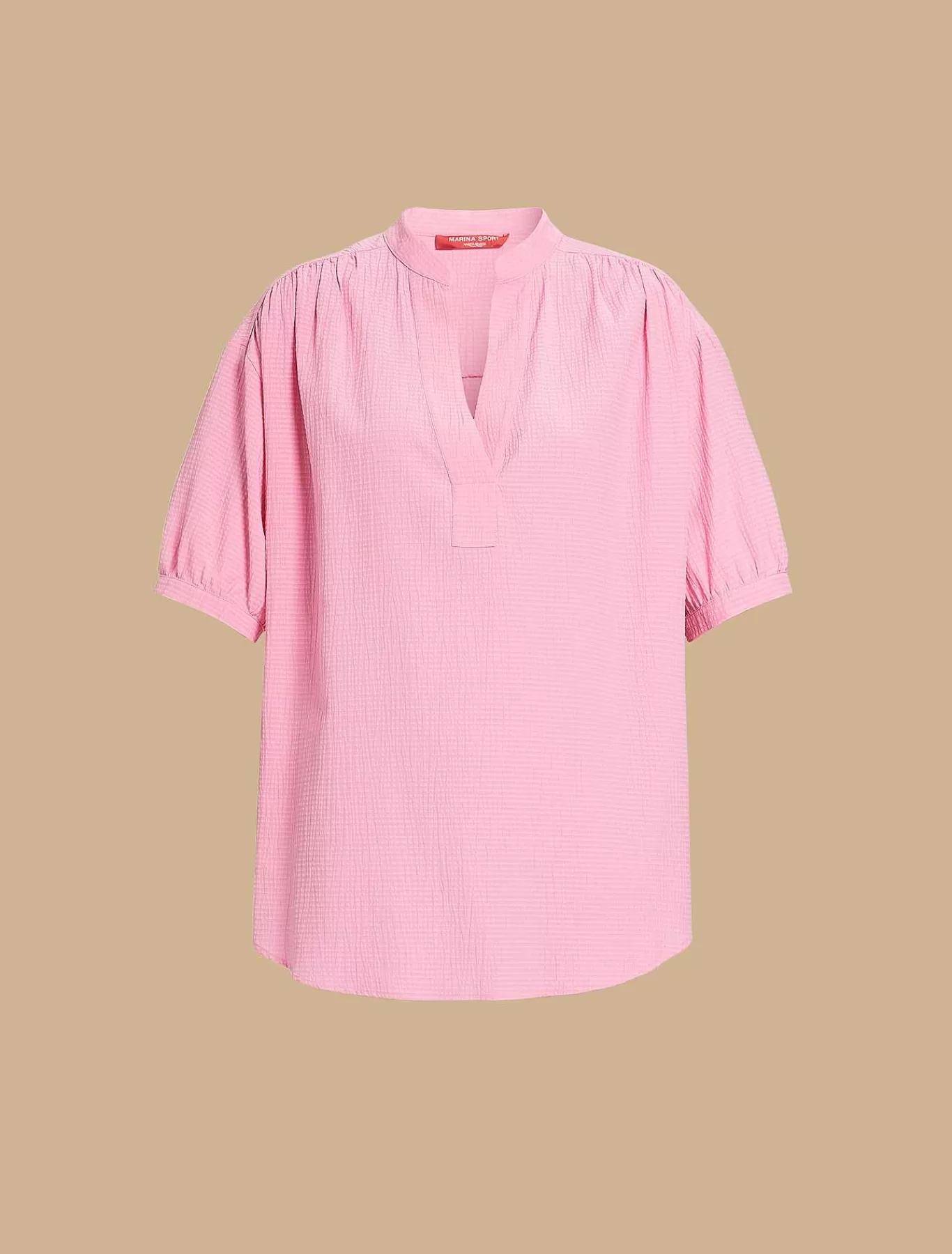 New Chemise En Melange De Coton Seersucker Femmes Blouses Et Chemises