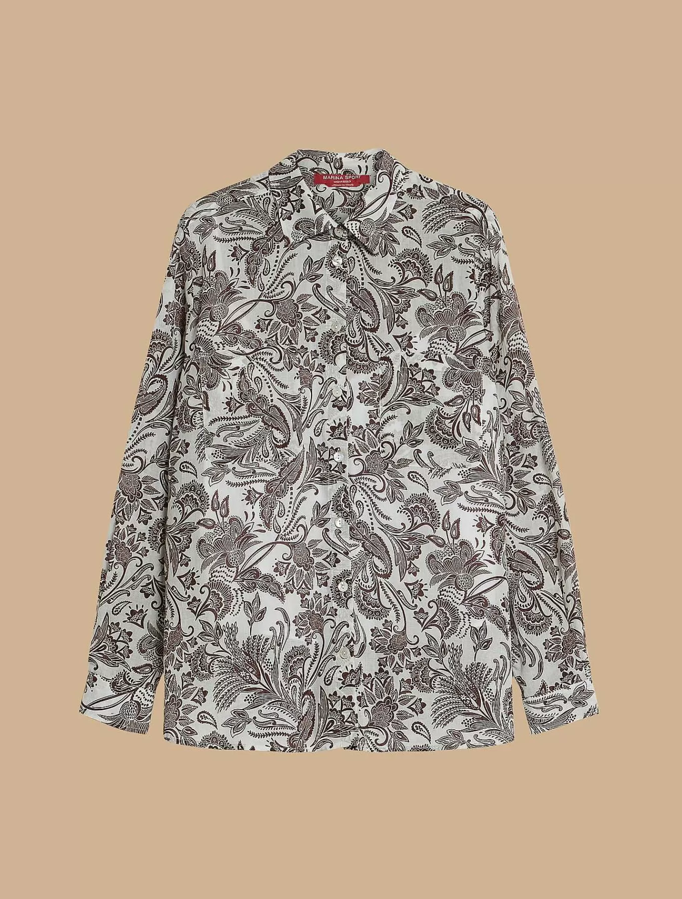 Online Chemise En Mousseline Imprimee Femmes Blouses Et Chemises