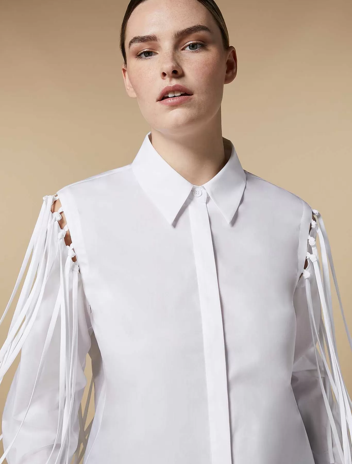 Cheap Chemise En Popeline A Franges Femmes Blouses Et Chemises