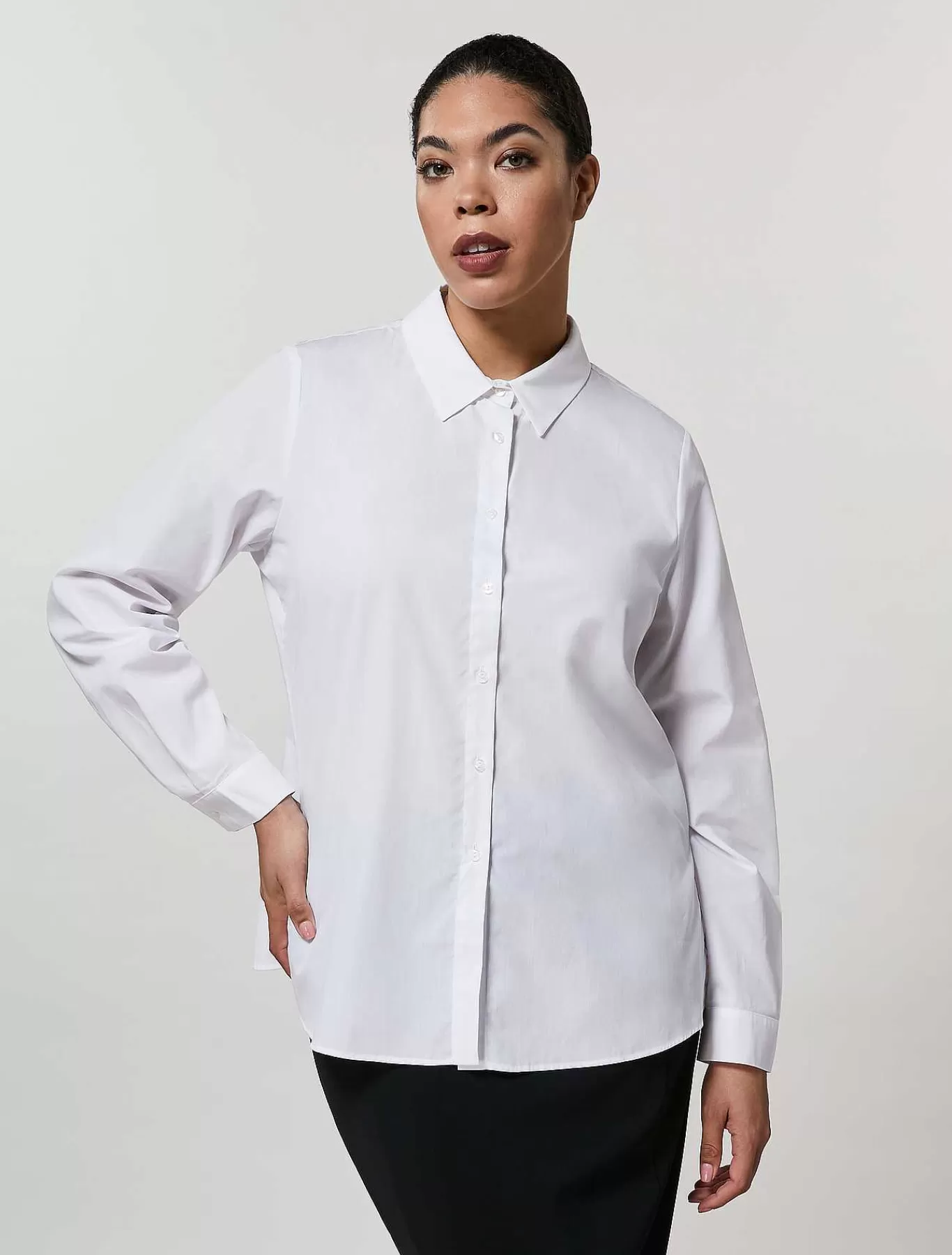 Fashion Chemise En Popeline De Coton Femmes Blouses Et Chemises