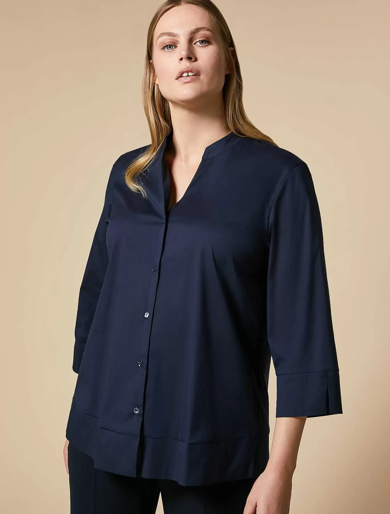 Clearance Chemise En Popeline Extensible Femmes Blouses Et Chemises