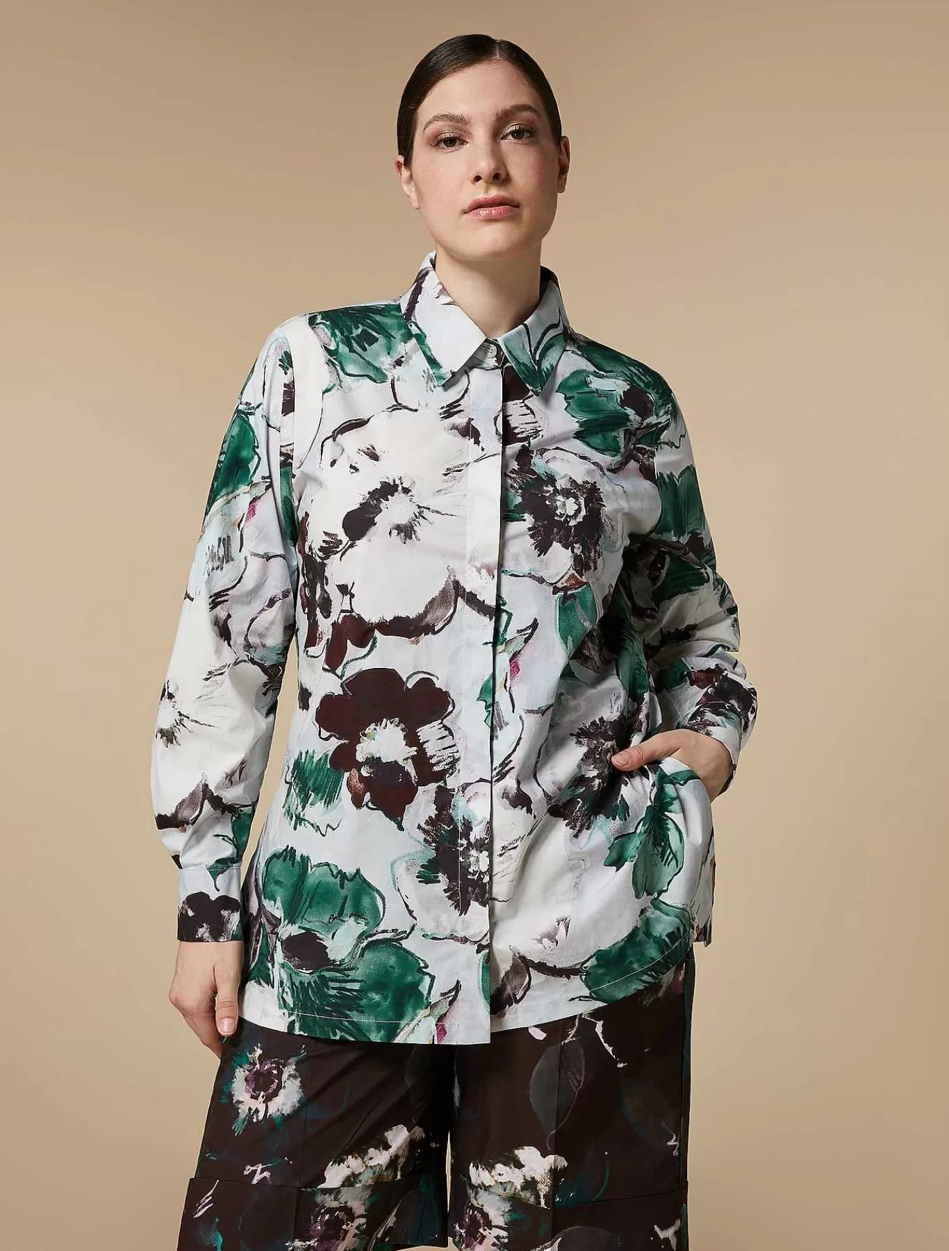 Best Chemise En Popeline Imprimee Femmes Blouses Et Chemises