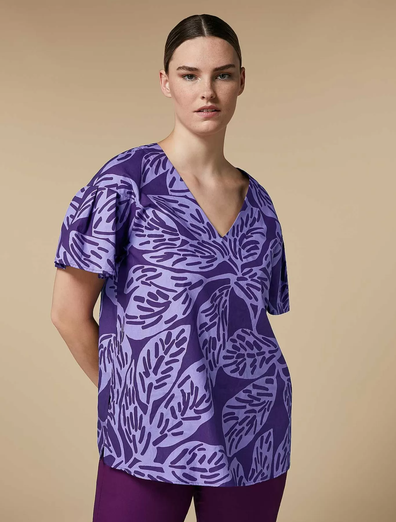 Sale Chemise En Popeline Imprimee Femmes Blouses Et Chemises