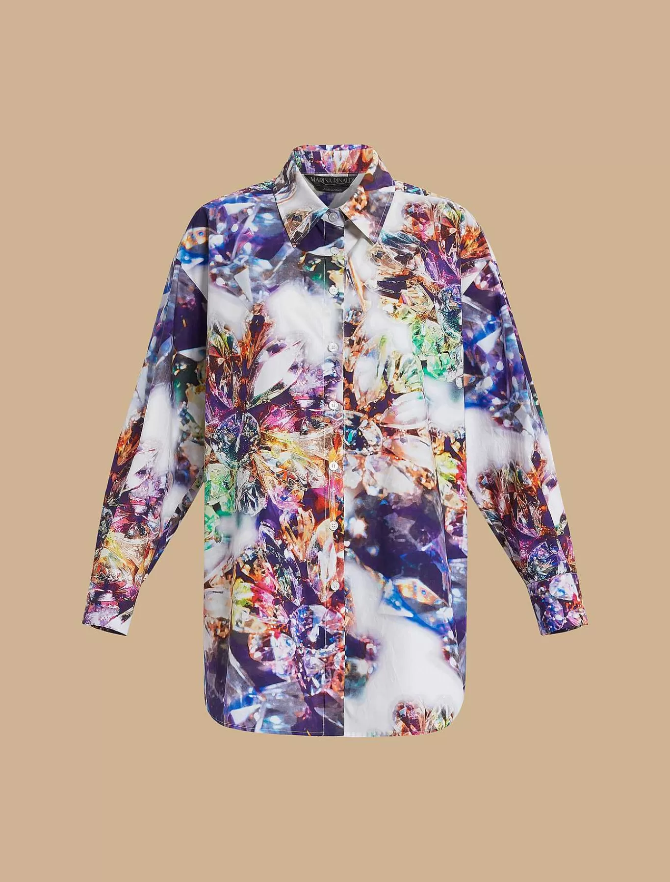 Shop Chemise En Popeline Ornee De Chaines En Strass Femmes Blouses Et Chemises