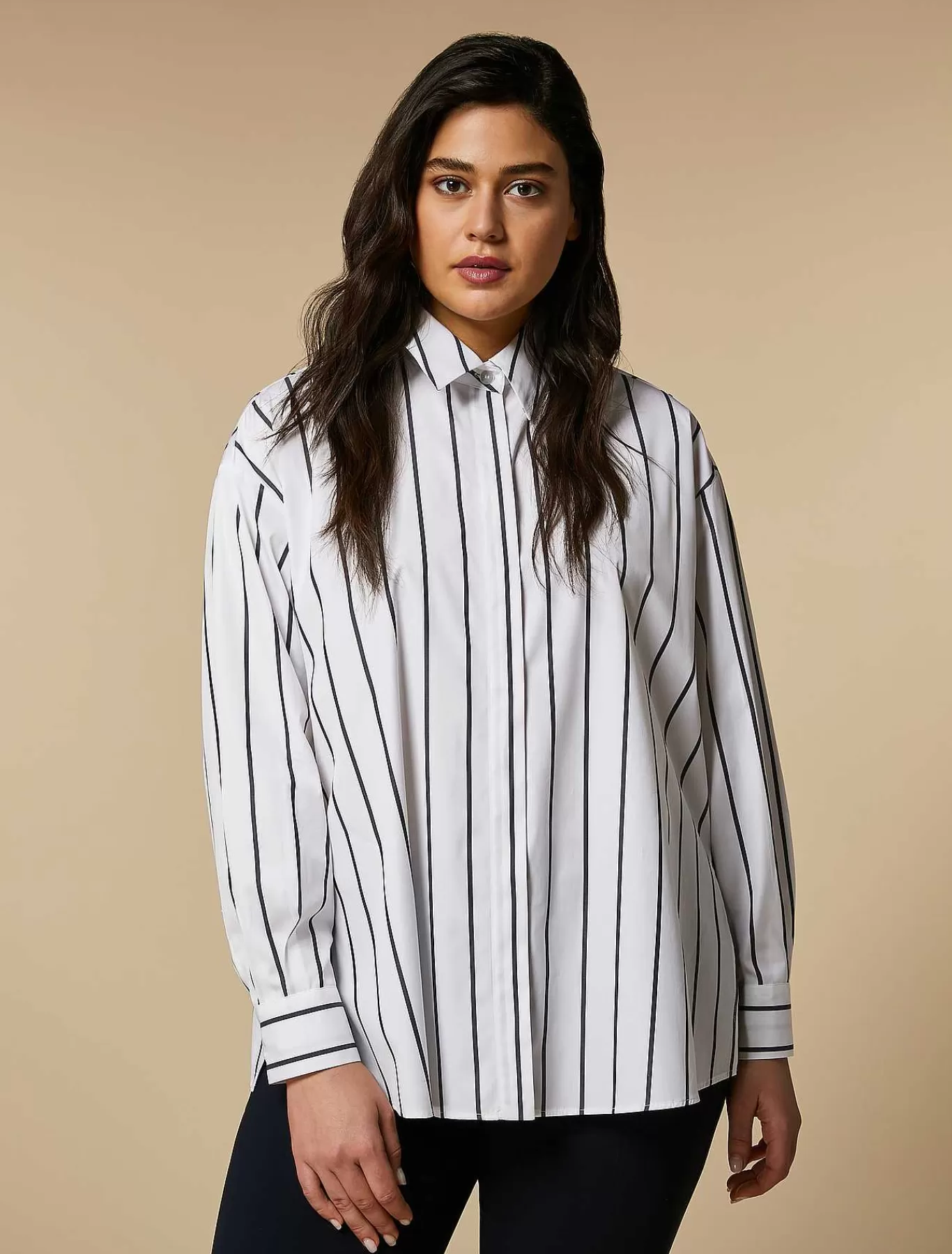 Shop Chemise En Popeline Rayee Femmes Blouses Et Chemises