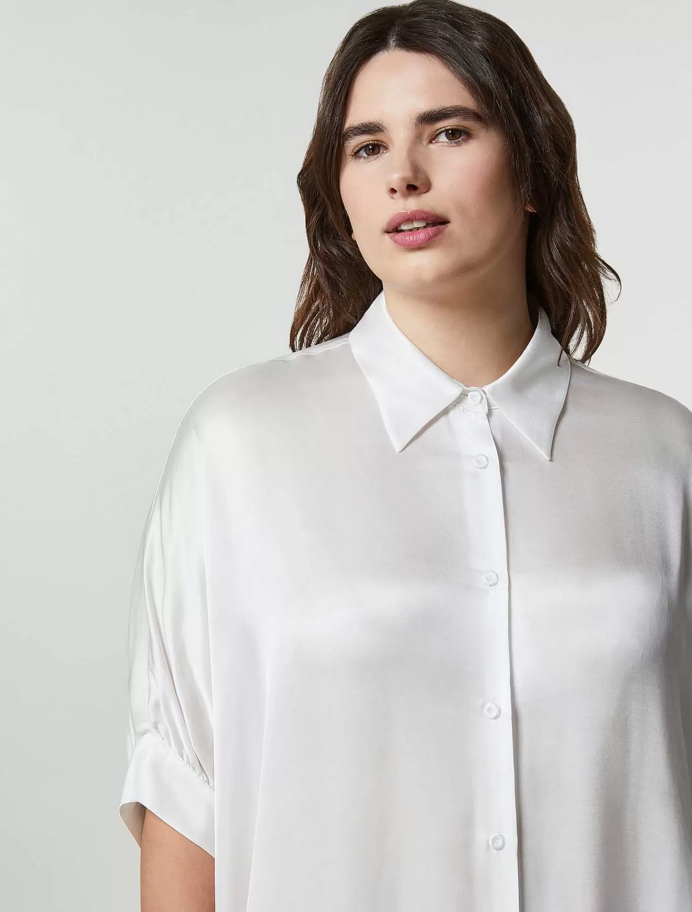 Best Sale Chemise En Satin De Viscose Femmes Blouses Et Chemises