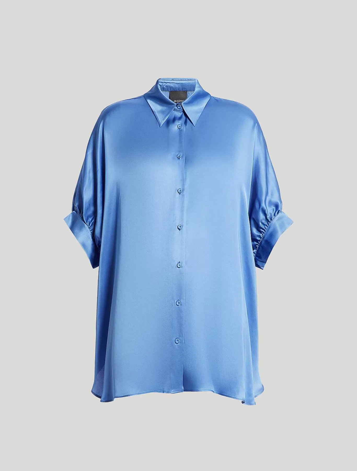 Clearance Chemise En Satin De Viscose Femmes Blouses Et Chemises