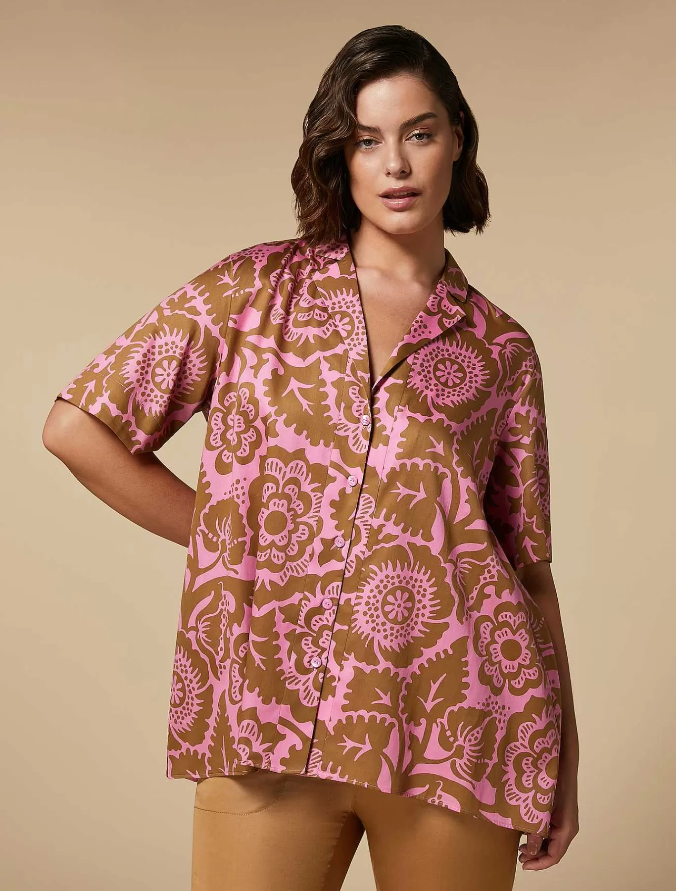 Cheap Chemise En Satin Imprime Femmes Blouses Et Chemises