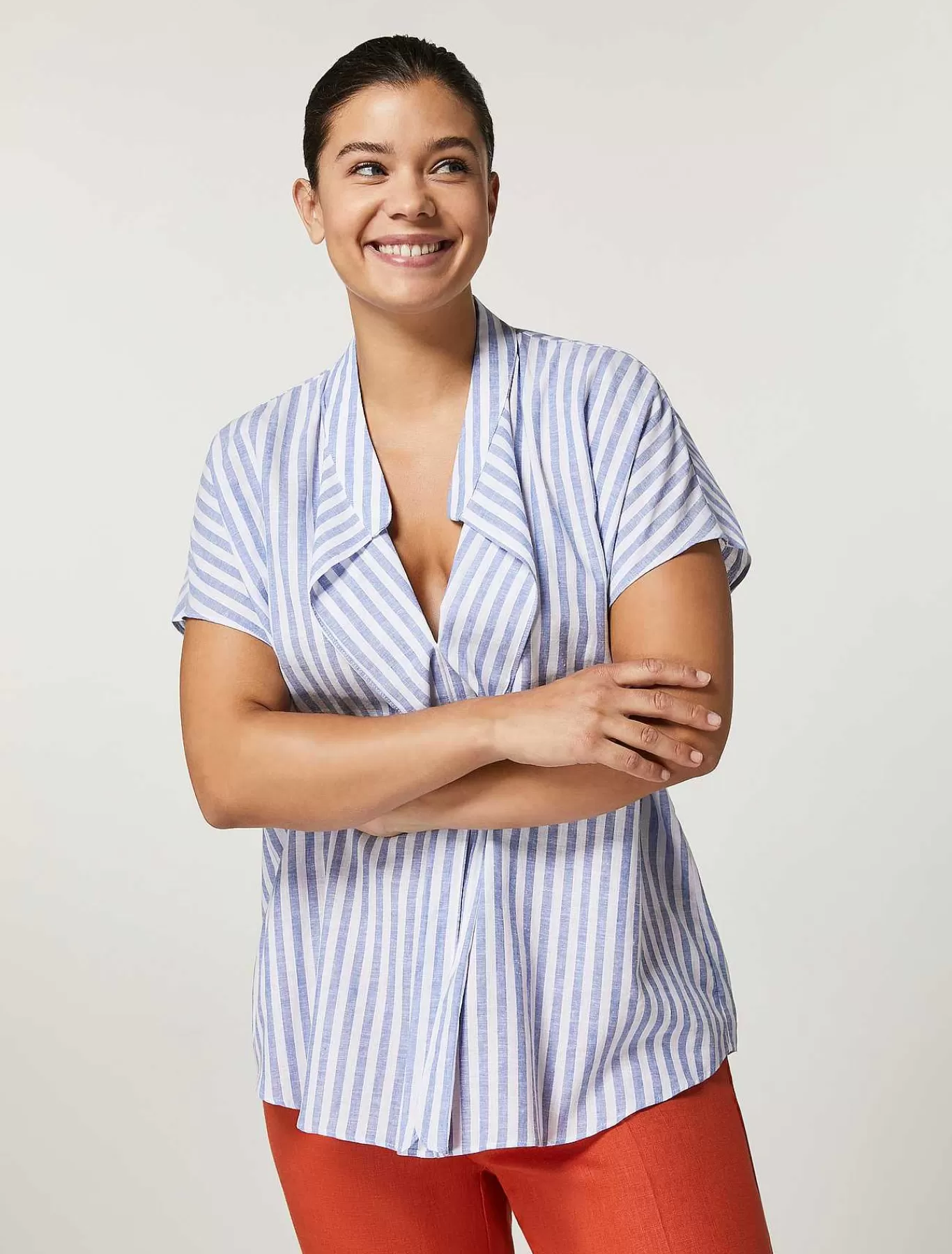Outlet Chemise En Toile De Lin Et De Coton Femmes Blouses Et Chemises