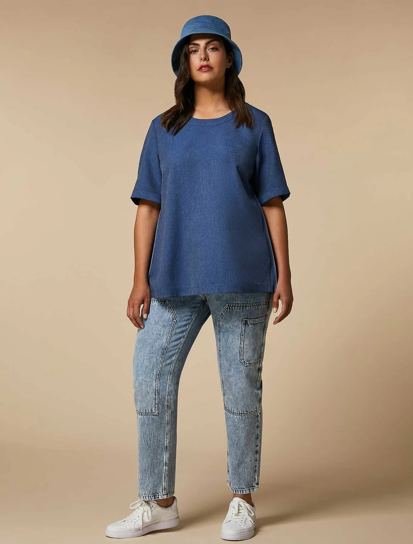 Shop Chemisier Aspect Denim Femmes Blouses Et Chemises