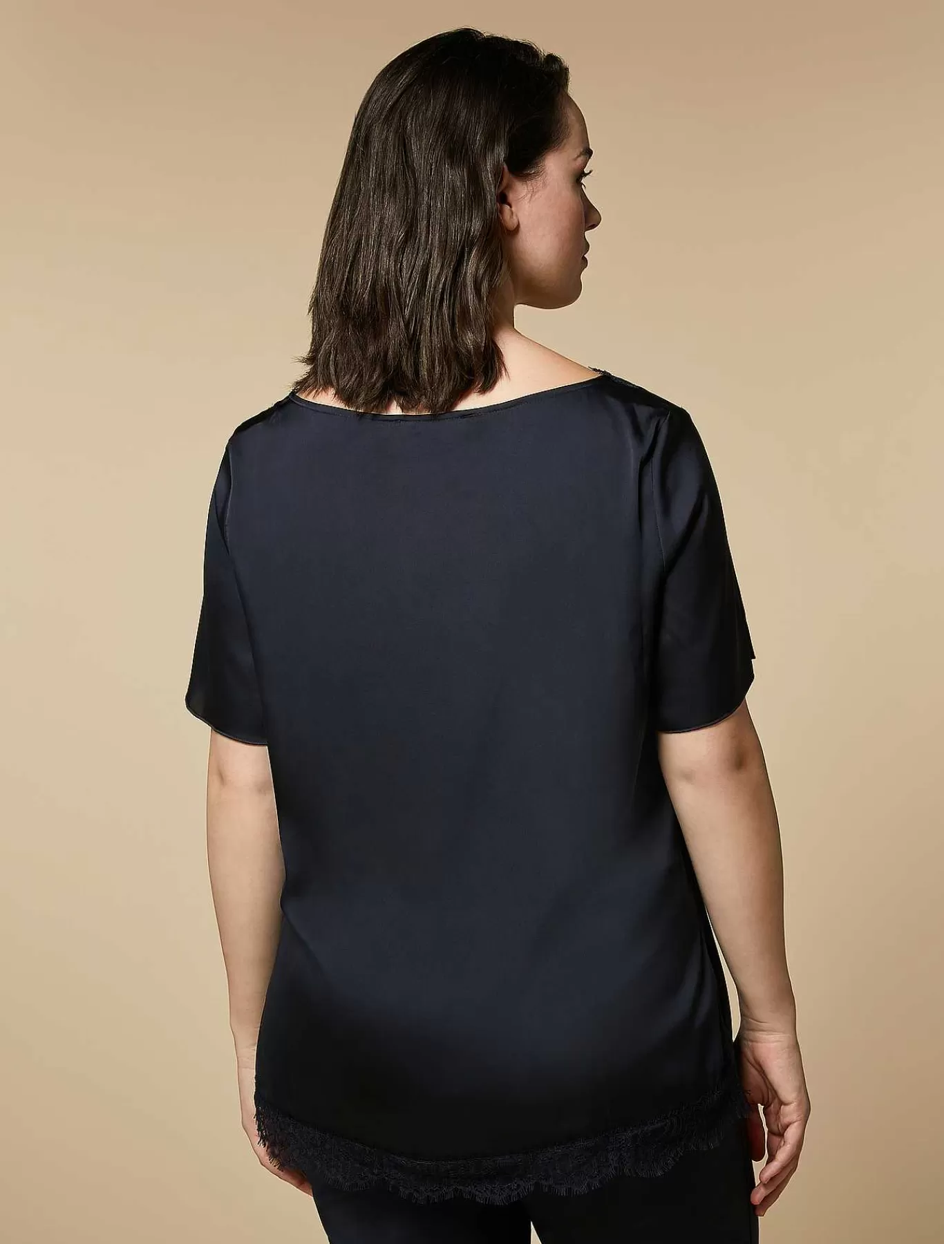 Cheap Chemisier Avec Details En Dentelle Femmes Blouses Et Chemises