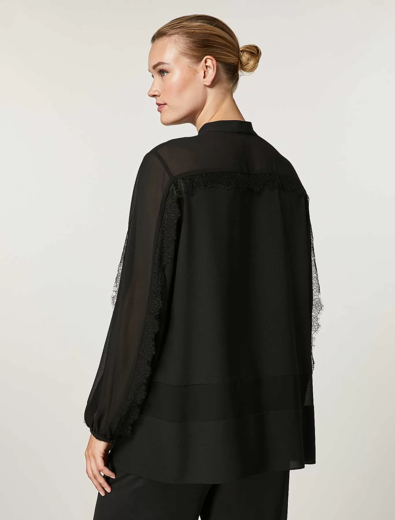New Chemisier Avec Empiecements En Dentelle Femmes Blouses Et Chemises