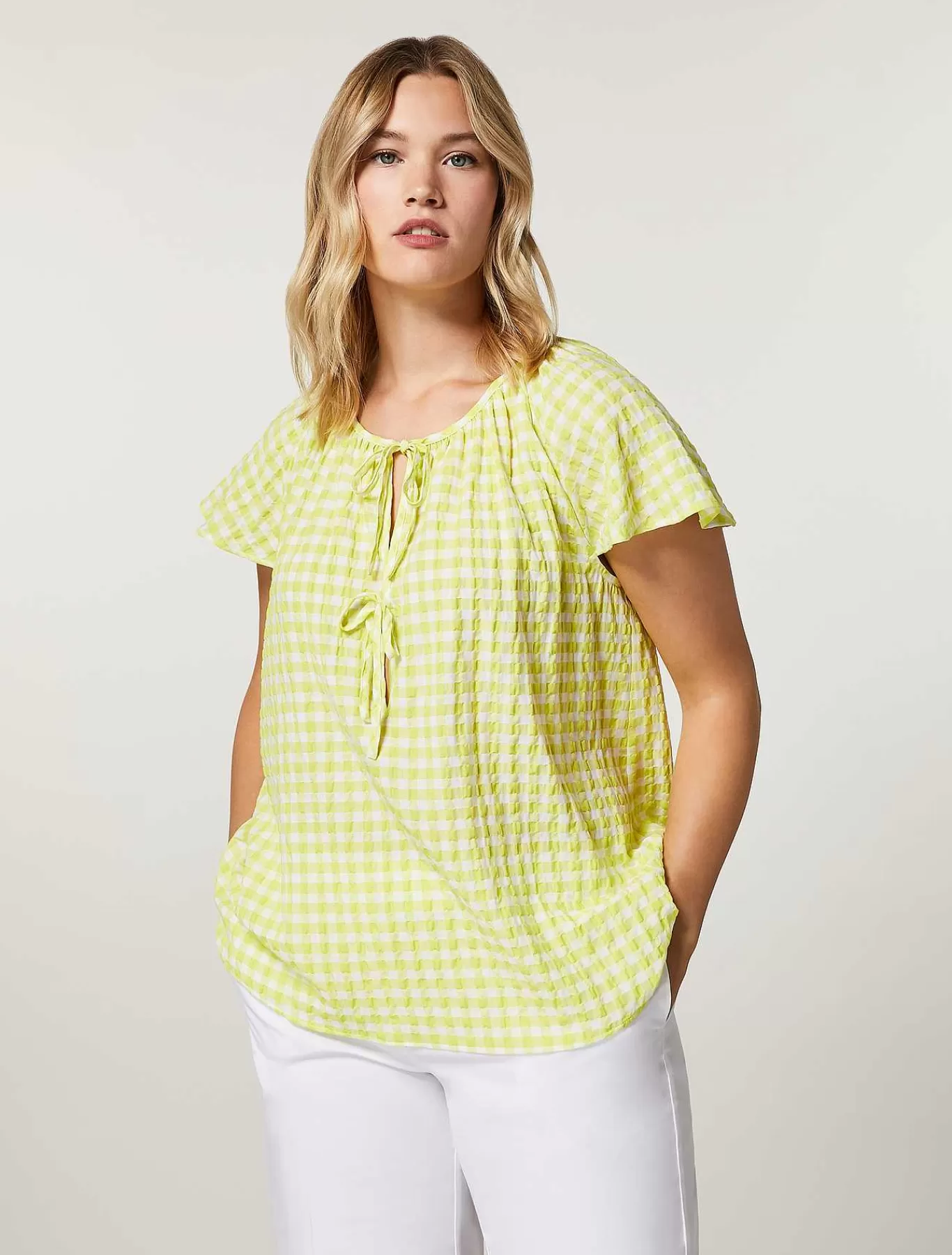 New Chemisier En Crepon Femmes Blouses Et Chemises