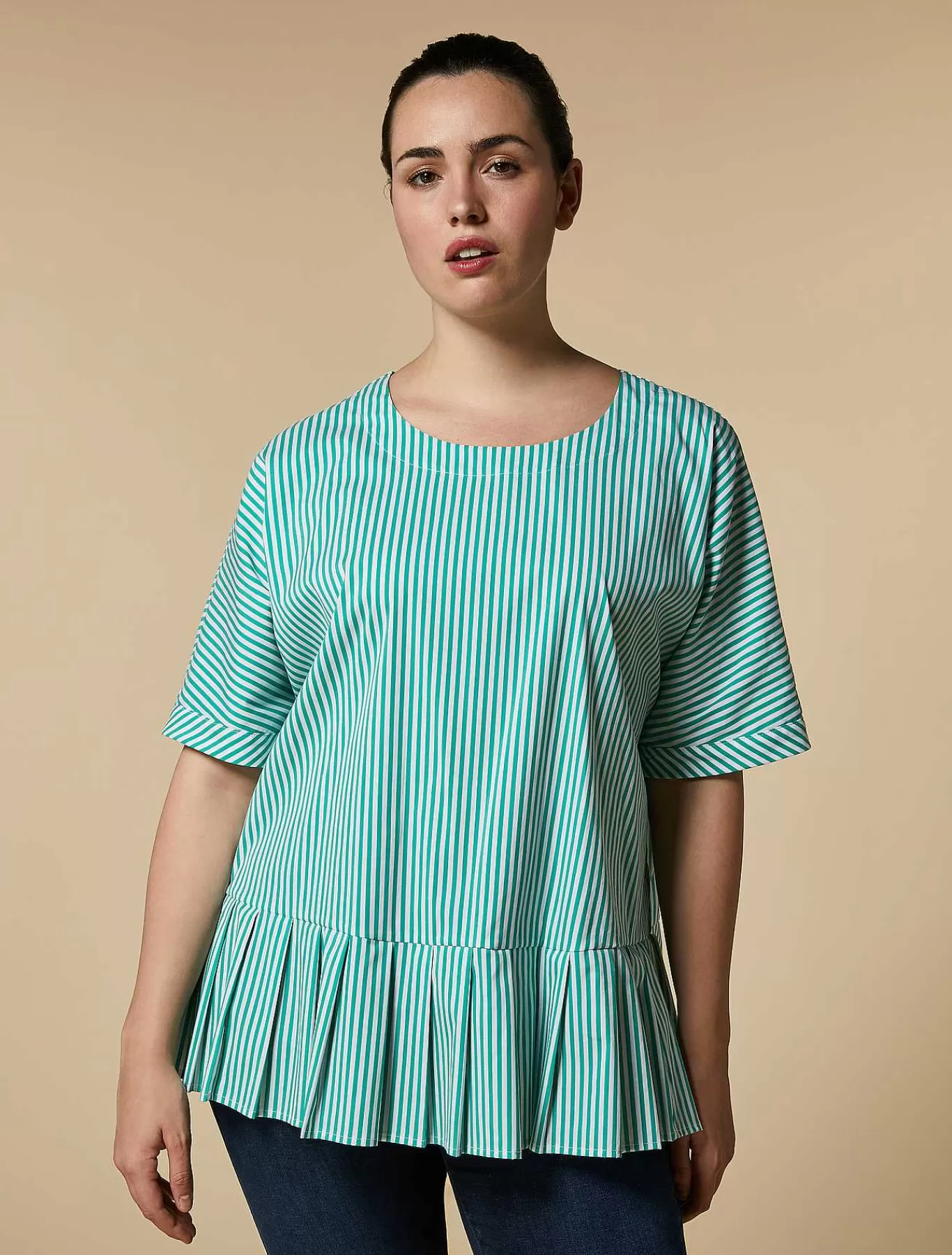 Cheap Chemisier En Melange De Coton Femmes Blouses Et Chemises