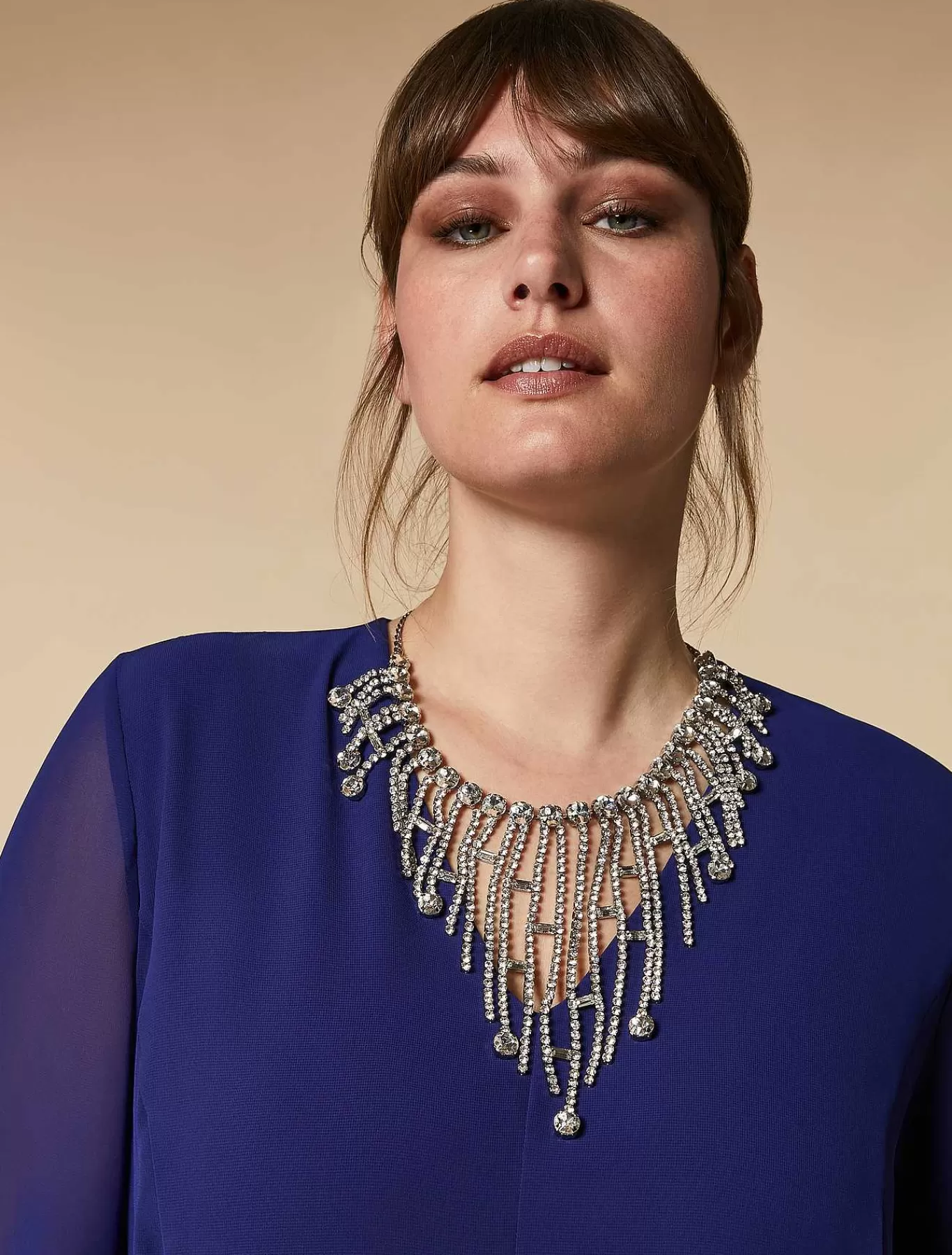 Fashion Collier Lustre Avec Strass Femmes Vêtements De Cérémonie