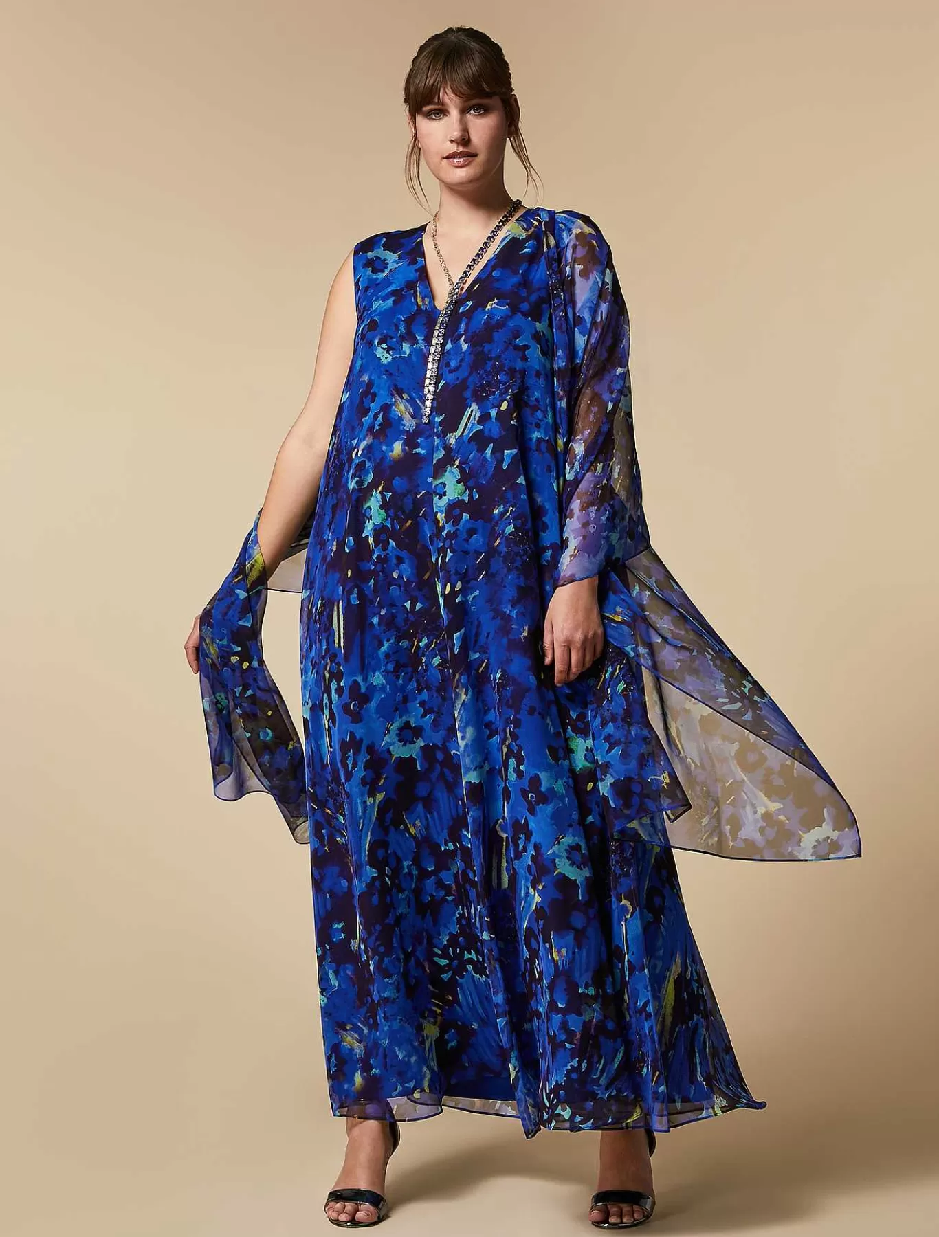 Flash Sale Etole En Georgette Imprimee Femmes Vêtements De Cérémonie