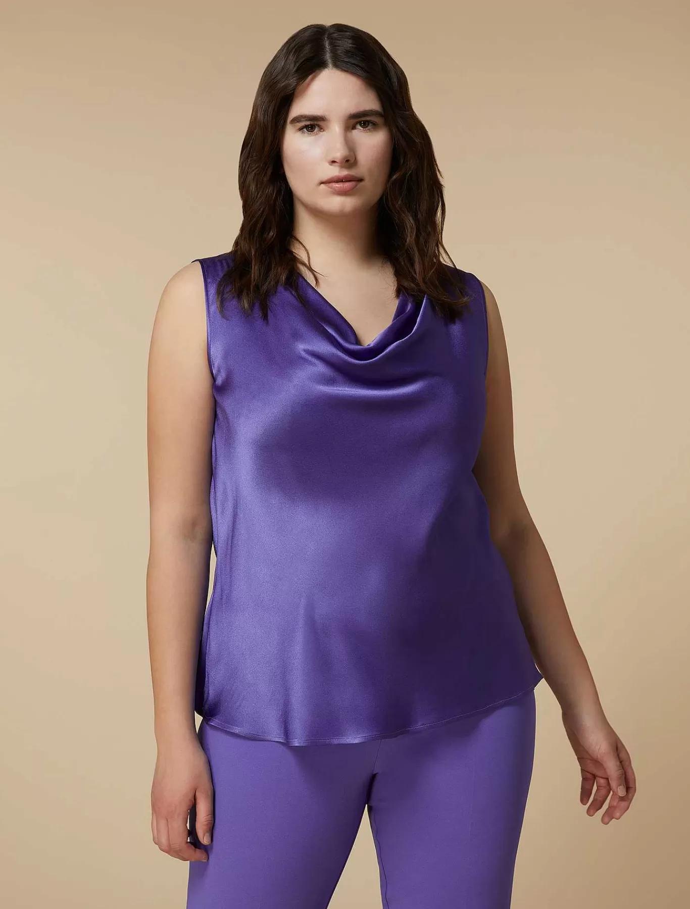 Best Haut Drape En Satin Femmes Blouses Et Chemises