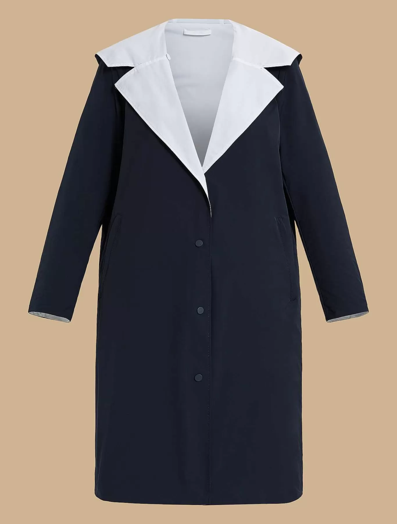 Best Sale Impermeable Reversible En Toile Hydrofuge Femmes Manteaux Et Trenchs