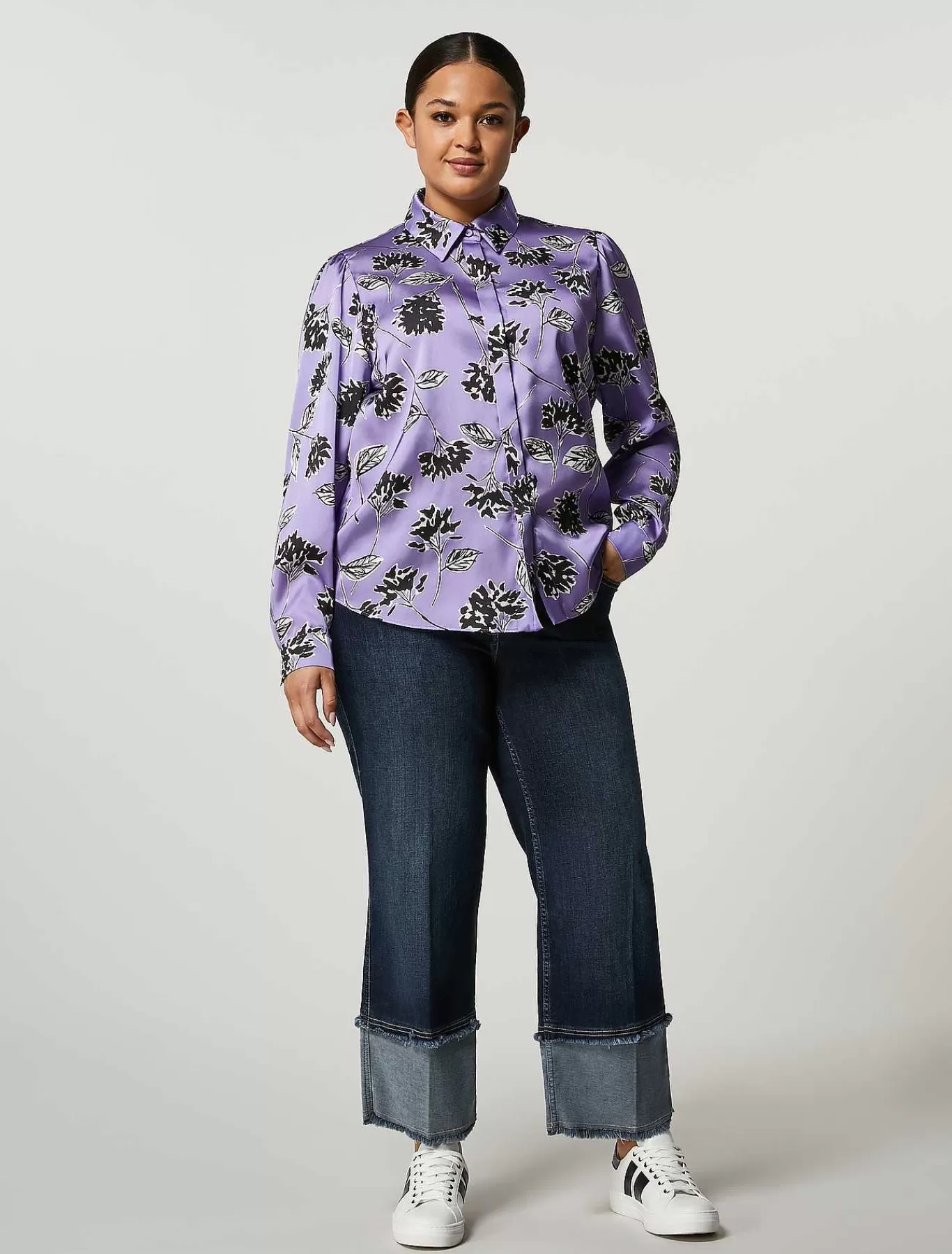 Shop Jean Court En Denim De Coton Femmes Pantalon