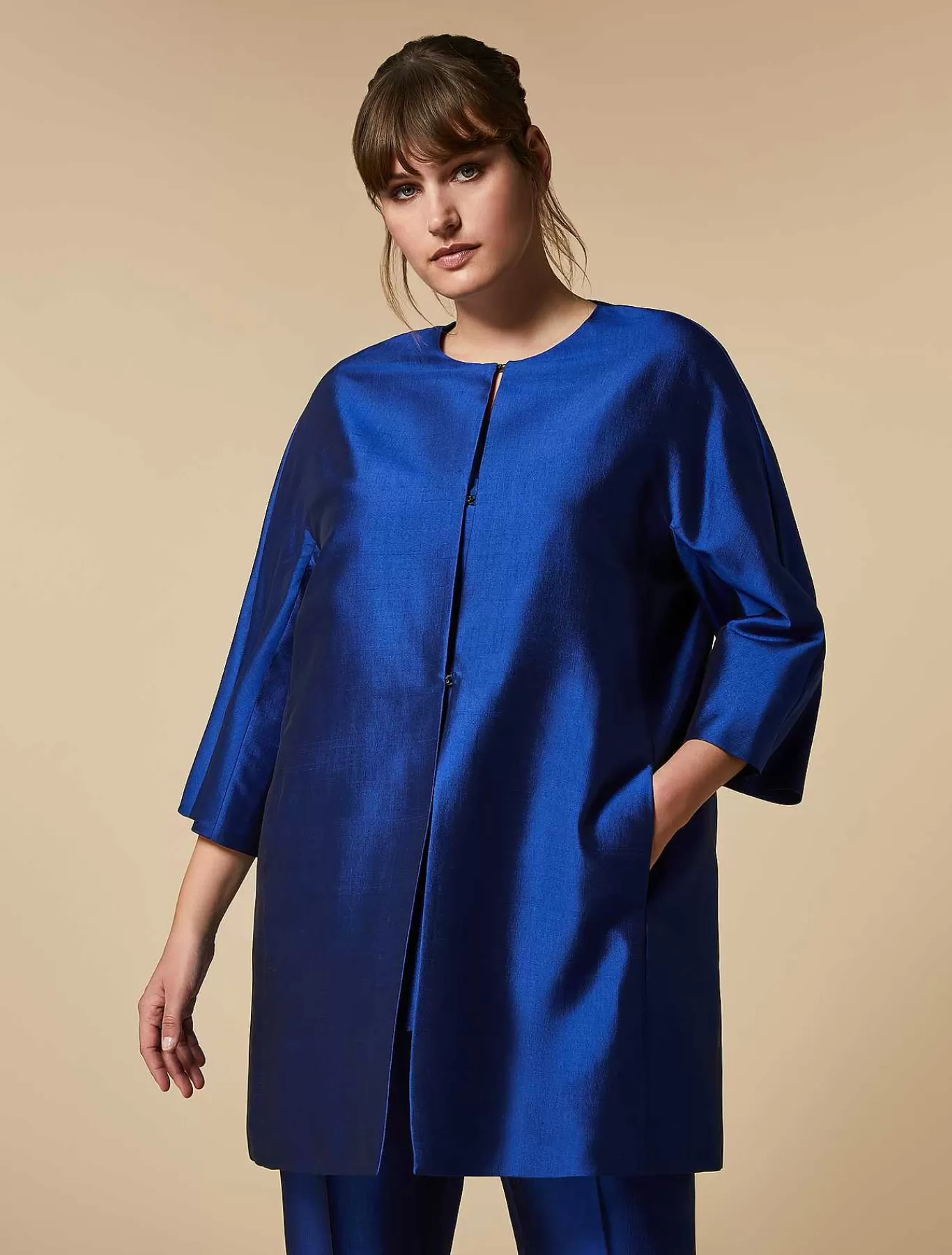 Cheap Manteau Plumeau En Shantung En Soie Femmes Vêtements De Cérémonie