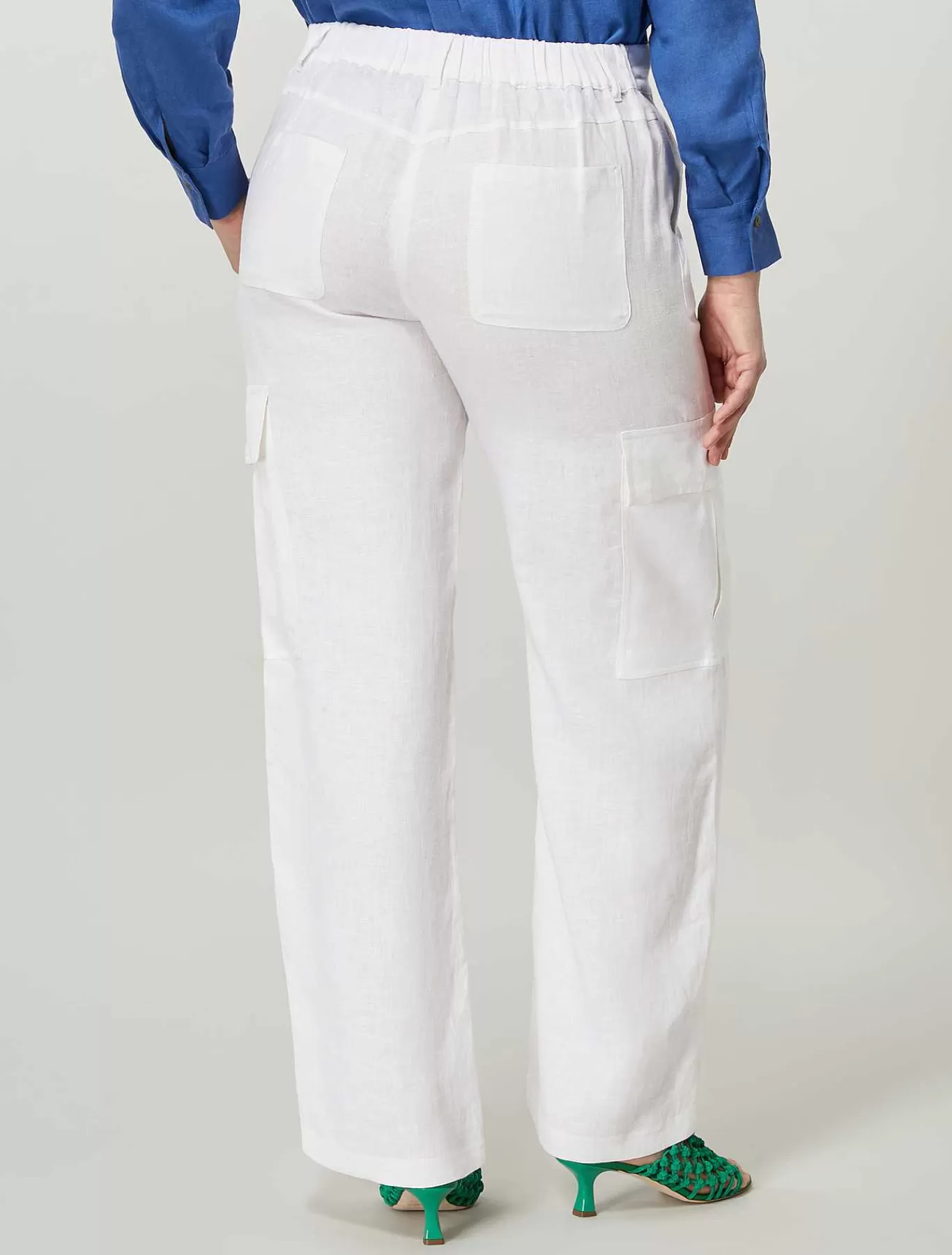 Best Pantalon Cargo En Lin Melange Femmes Pantalon