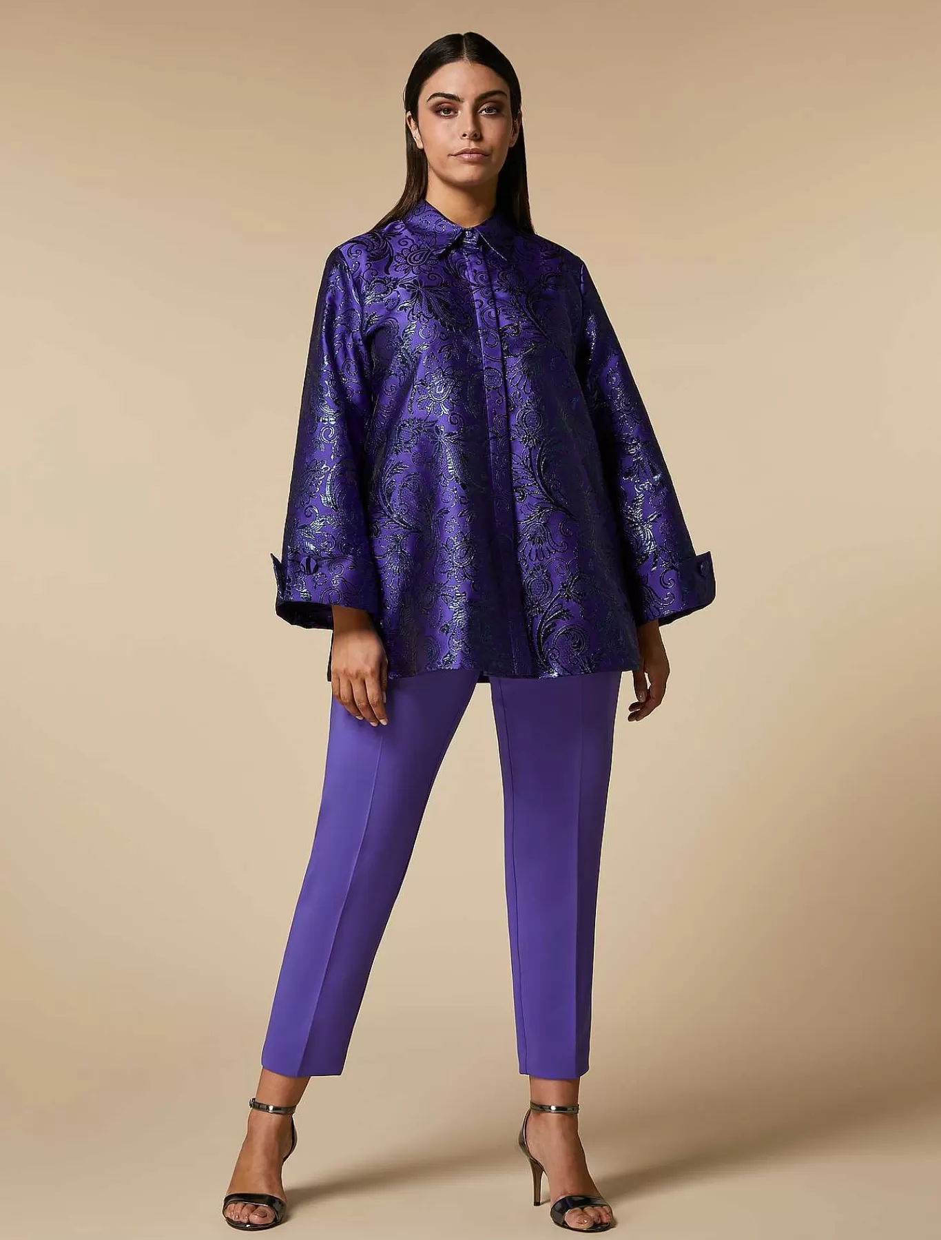 Online Pantalon Cigarette En Crepe Femmes Pantalon