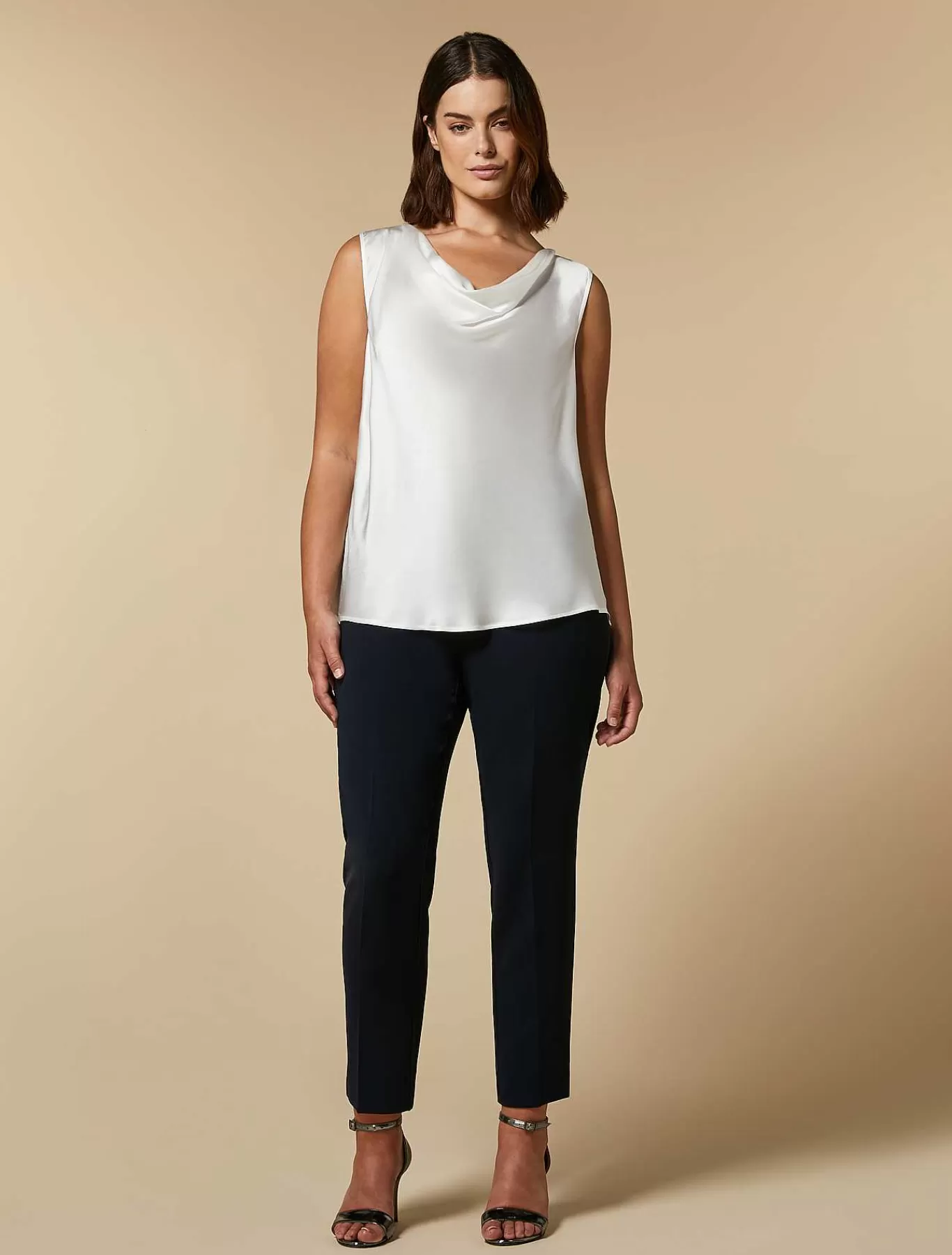 Best Pantalon Coupe Slim En Triacetate Femmes Pantalon