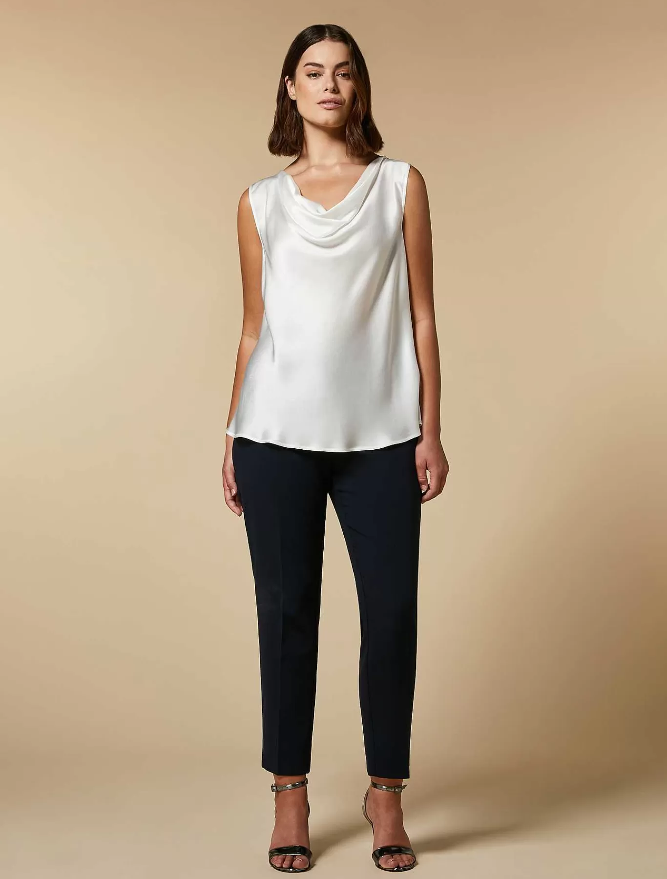 Best Pantalon Coupe Slim En Triacetate Femmes Pantalon