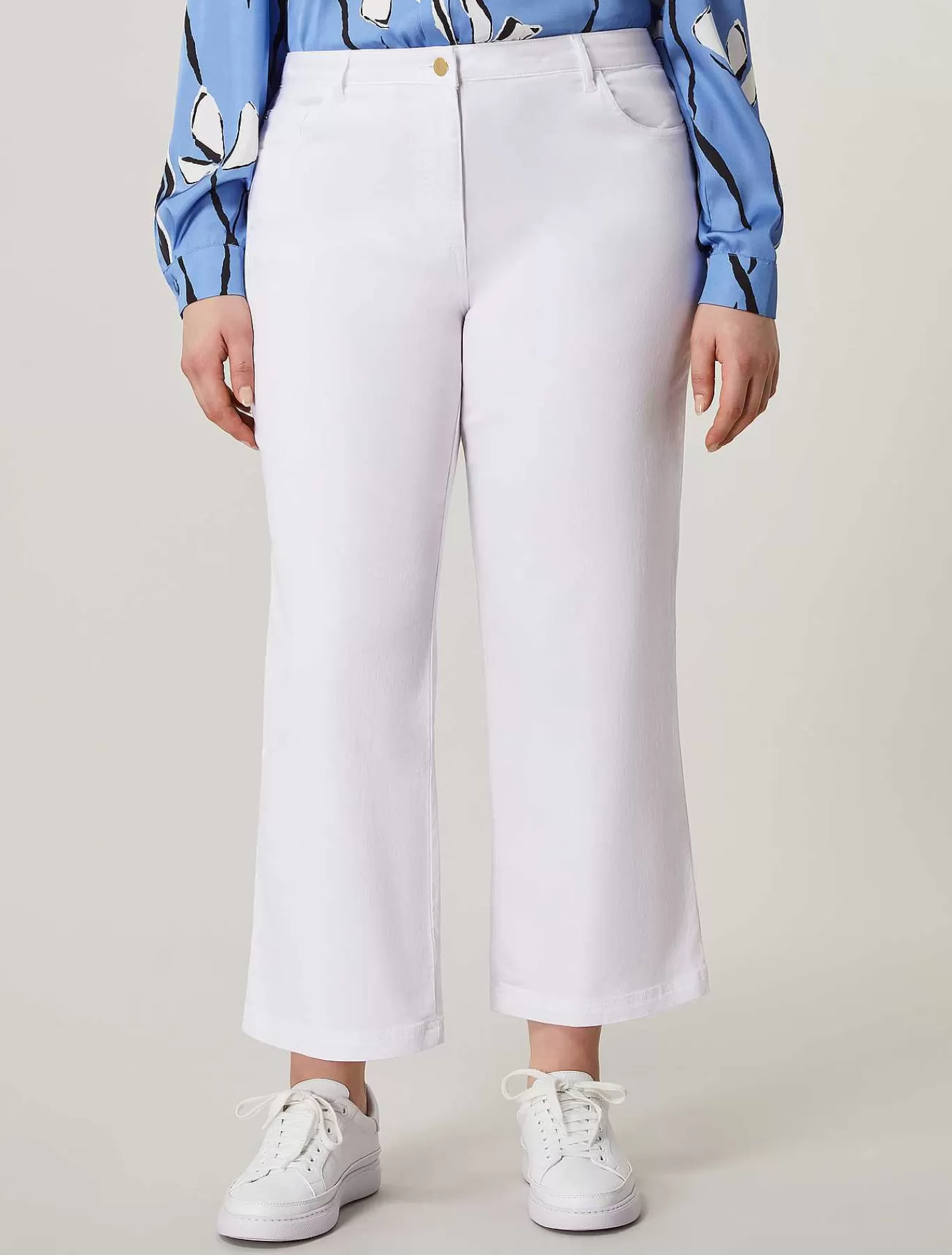 New Pantalon Court En Coutil De Coton Femmes Pantalon