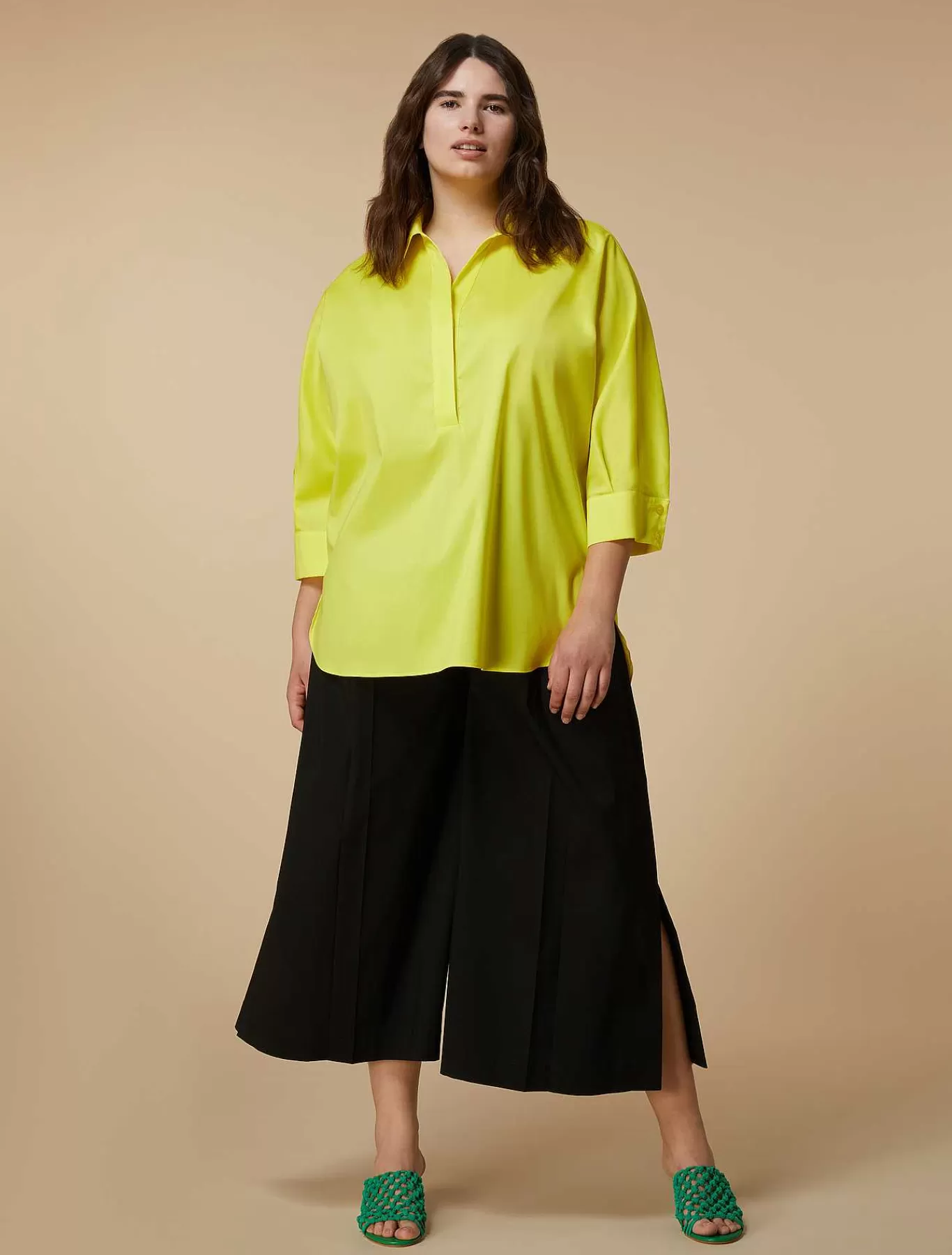 Discount Pantalon Court En Popeline Femmes Pantalon
