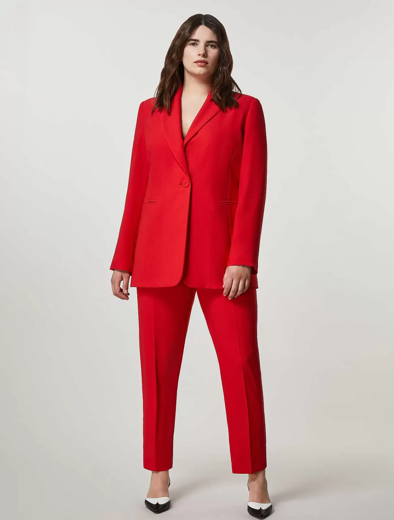 Outlet Pantalon Crepe Envers Satin Femmes Pantalons Et Jupes Formels