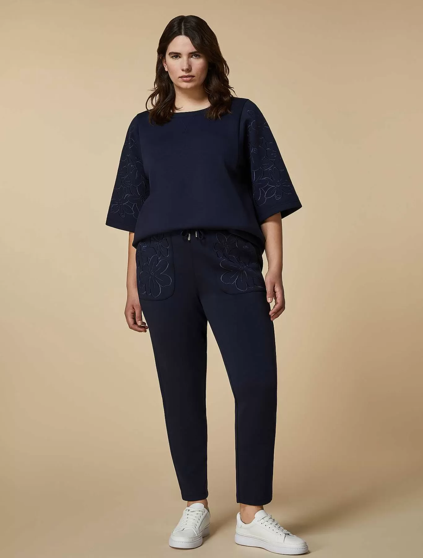 Online Pantalon De Jogging En Jersey Brode Femmes Pantalon