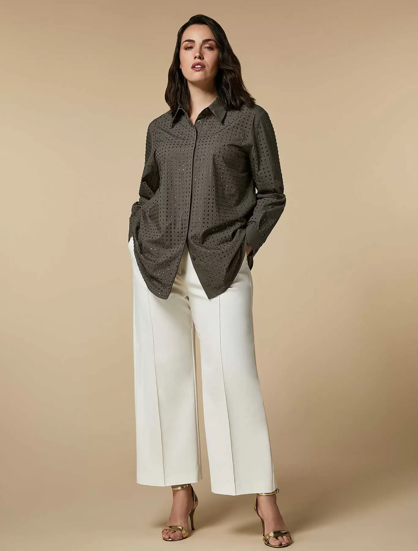 Flash Sale Pantalon Droit En Toile De Coton Femmes Pantalon