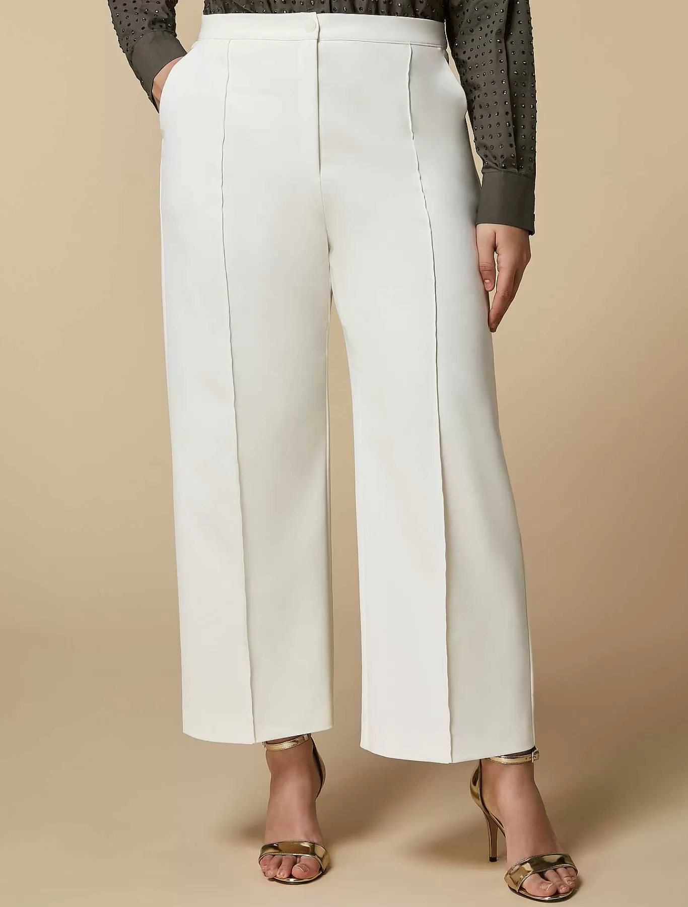 Flash Sale Pantalon Droit En Toile De Coton Femmes Pantalon