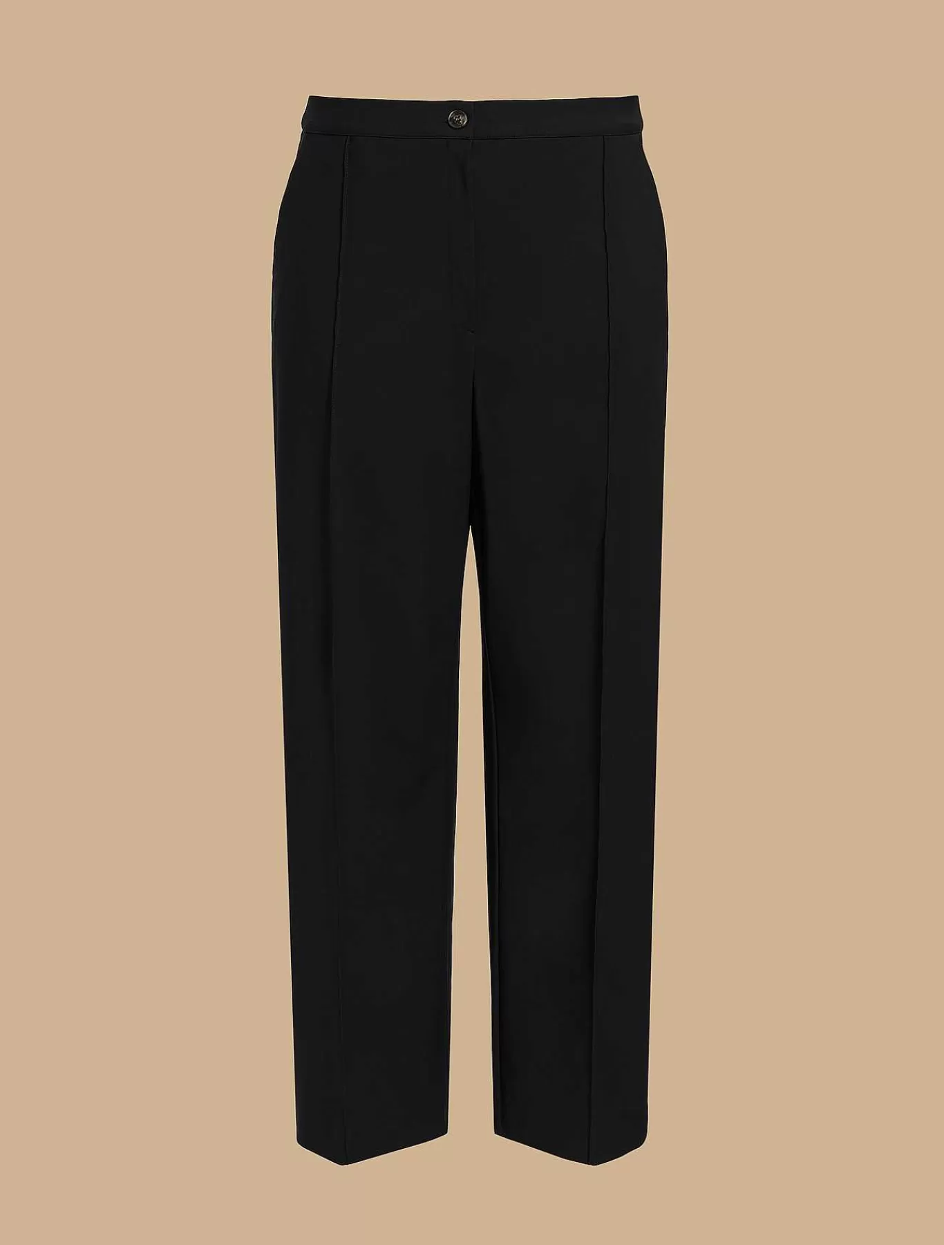 Best Pantalon Droit En Toile De Coton Femmes Pantalon