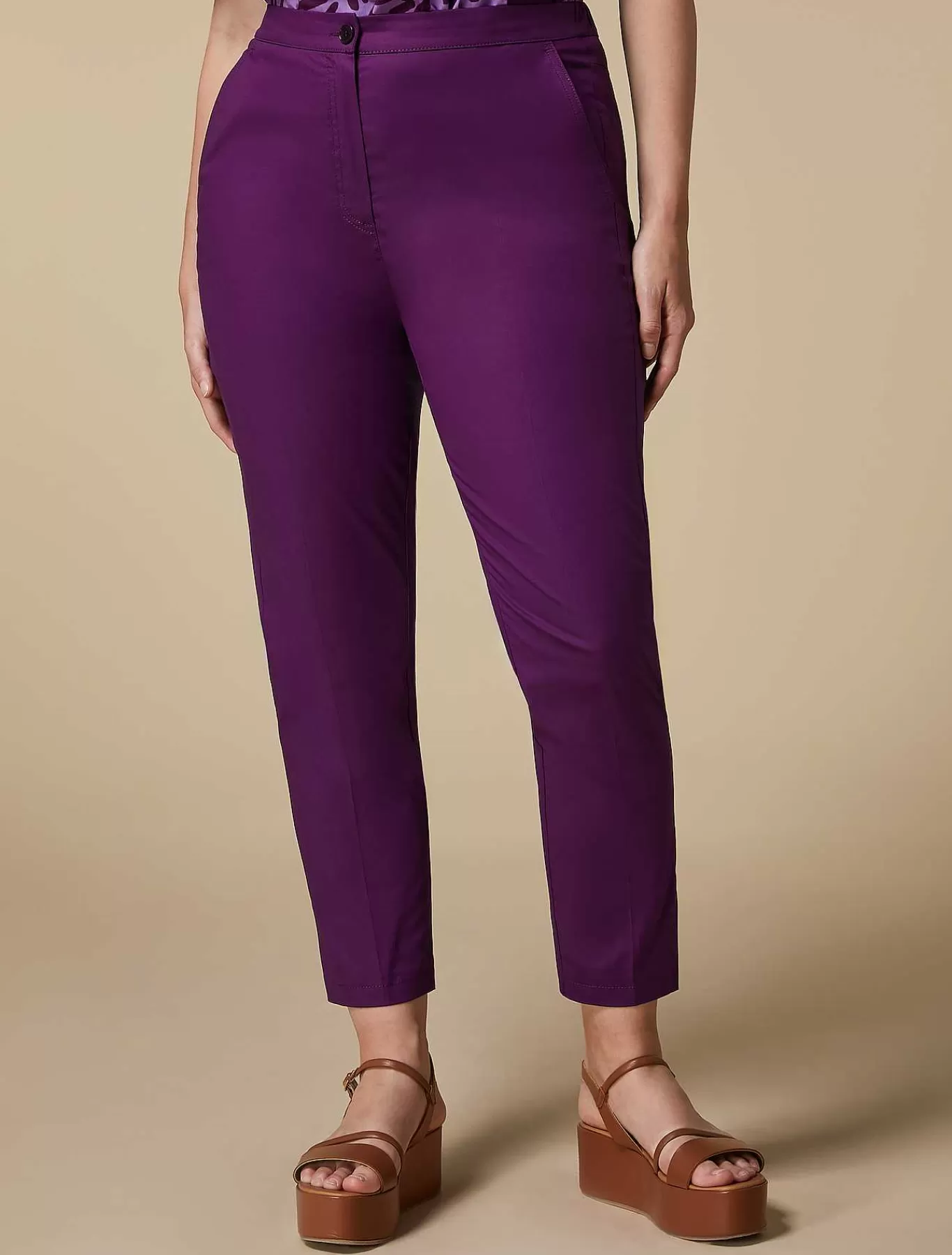 Sale Pantalon En Coton Melange Femmes Pantalon