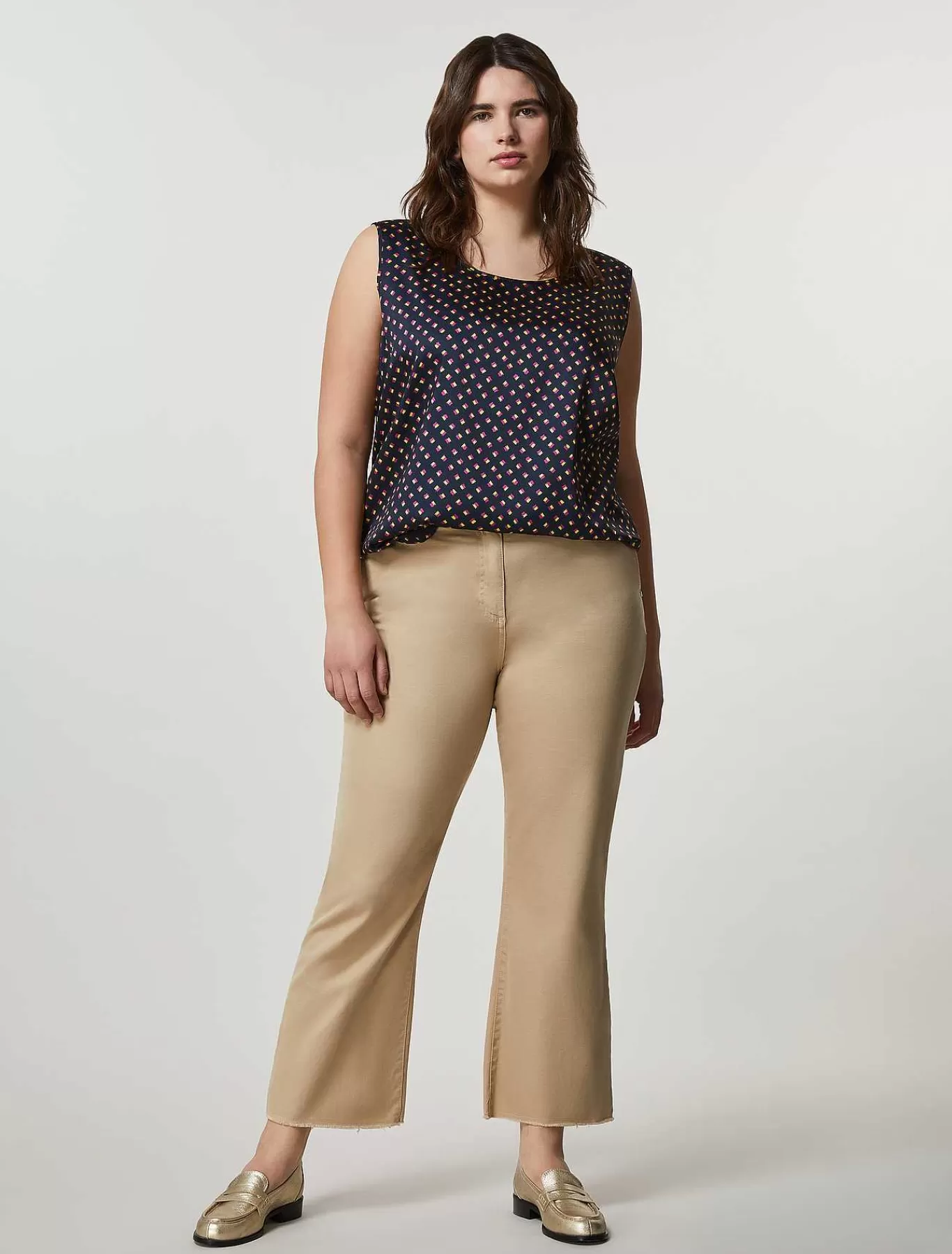Outlet Pantalon En Coton Serge Cavalry Femmes Pantalon