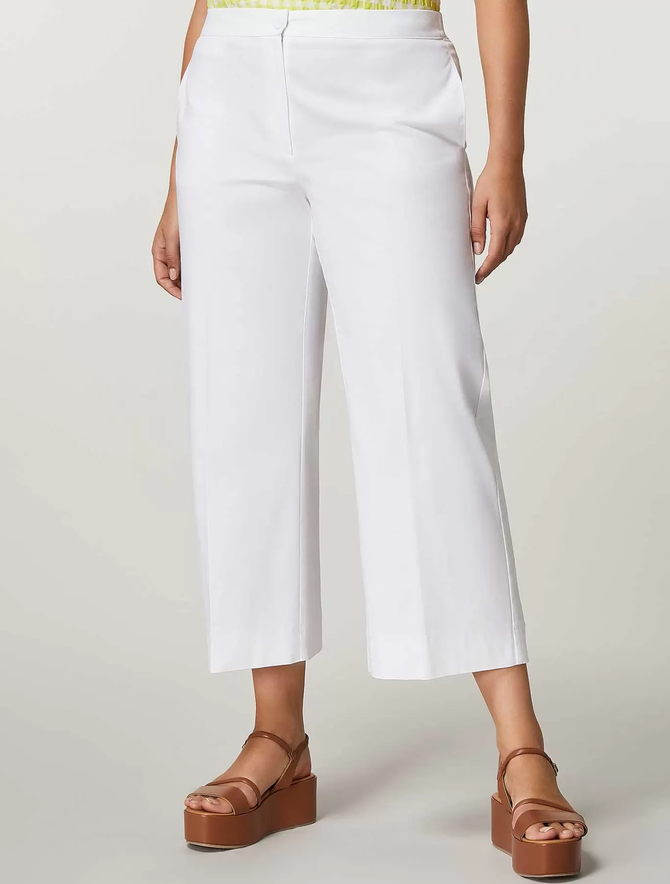 Clearance Pantalon En Gabardine De Coton Femmes Pantalon